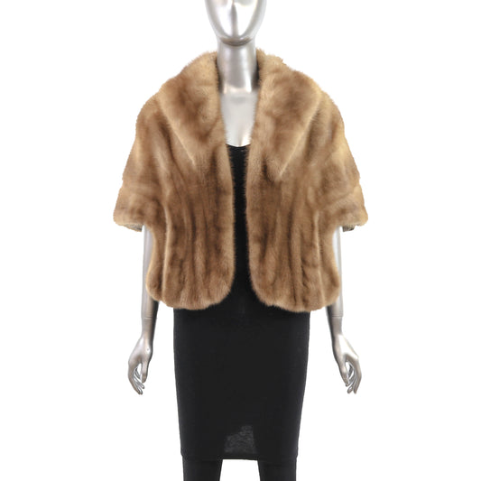 Light Brown Mink Stole- Size Free