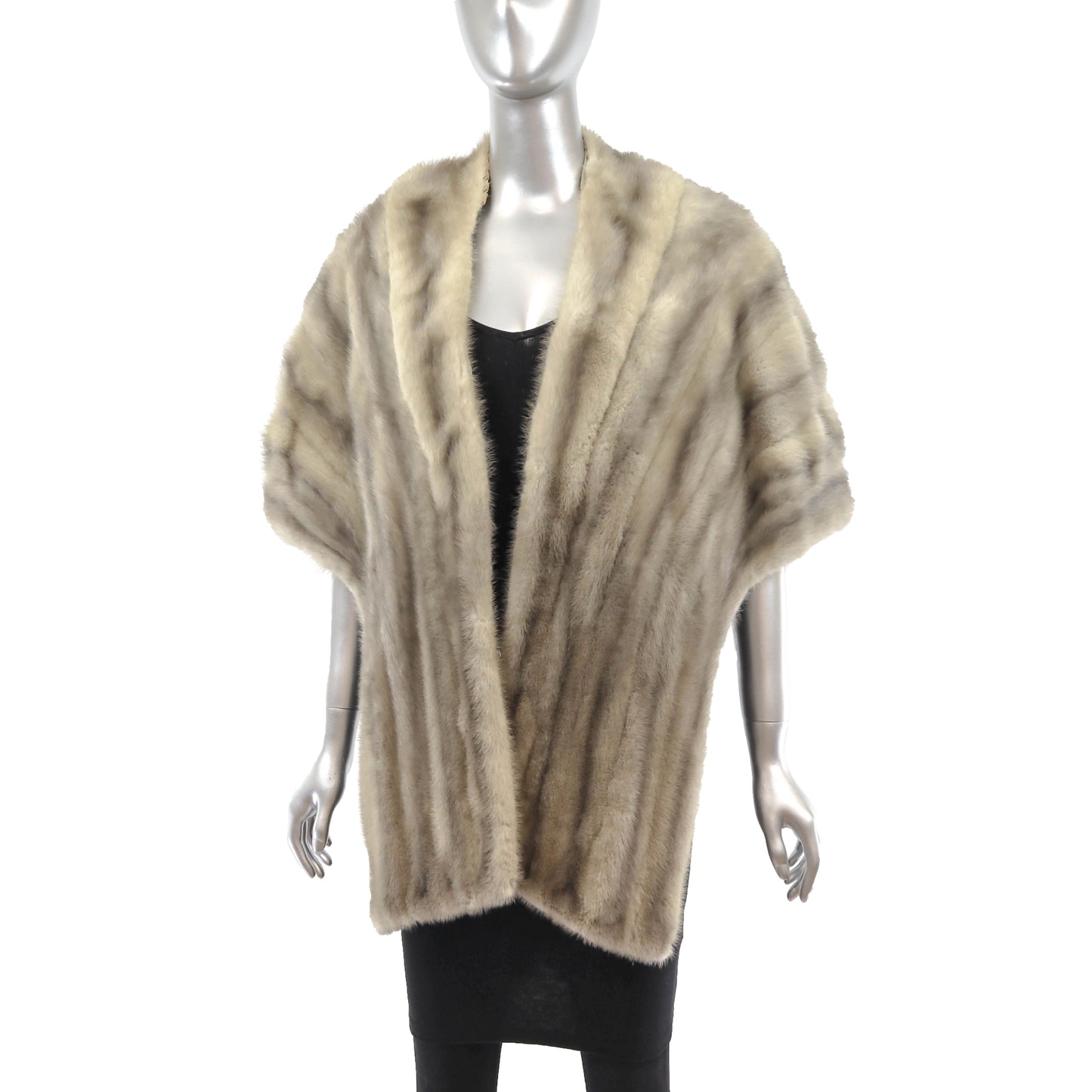 Grey Mink Stole- Size Free