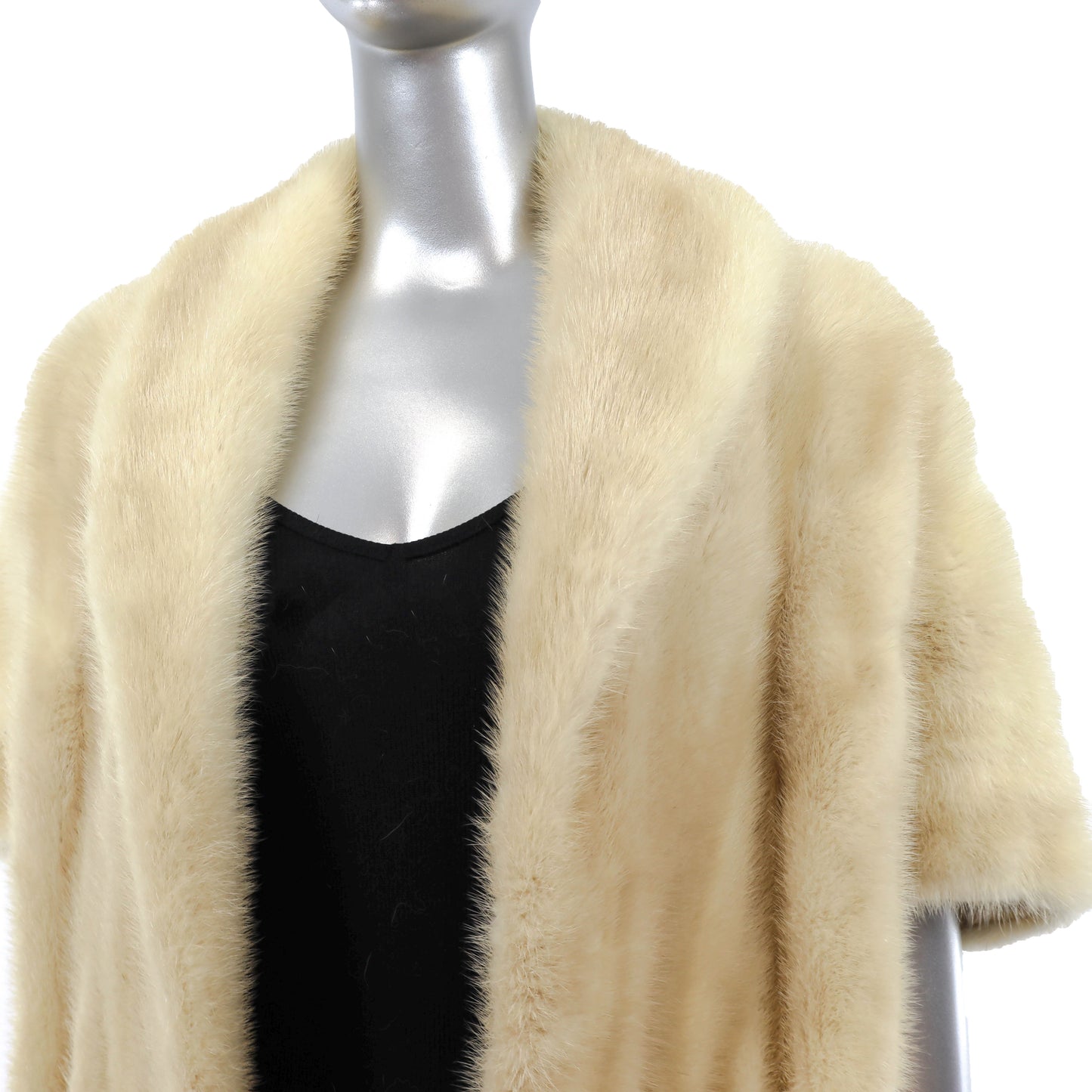 Ivory Mink Stole- Size Free