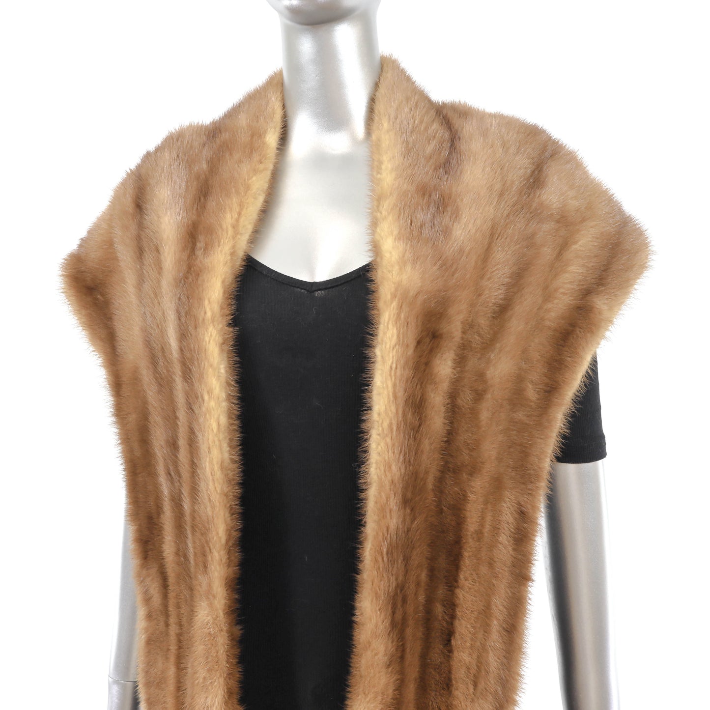 Birger Christensen Light Brown Mink Stole- Size Free