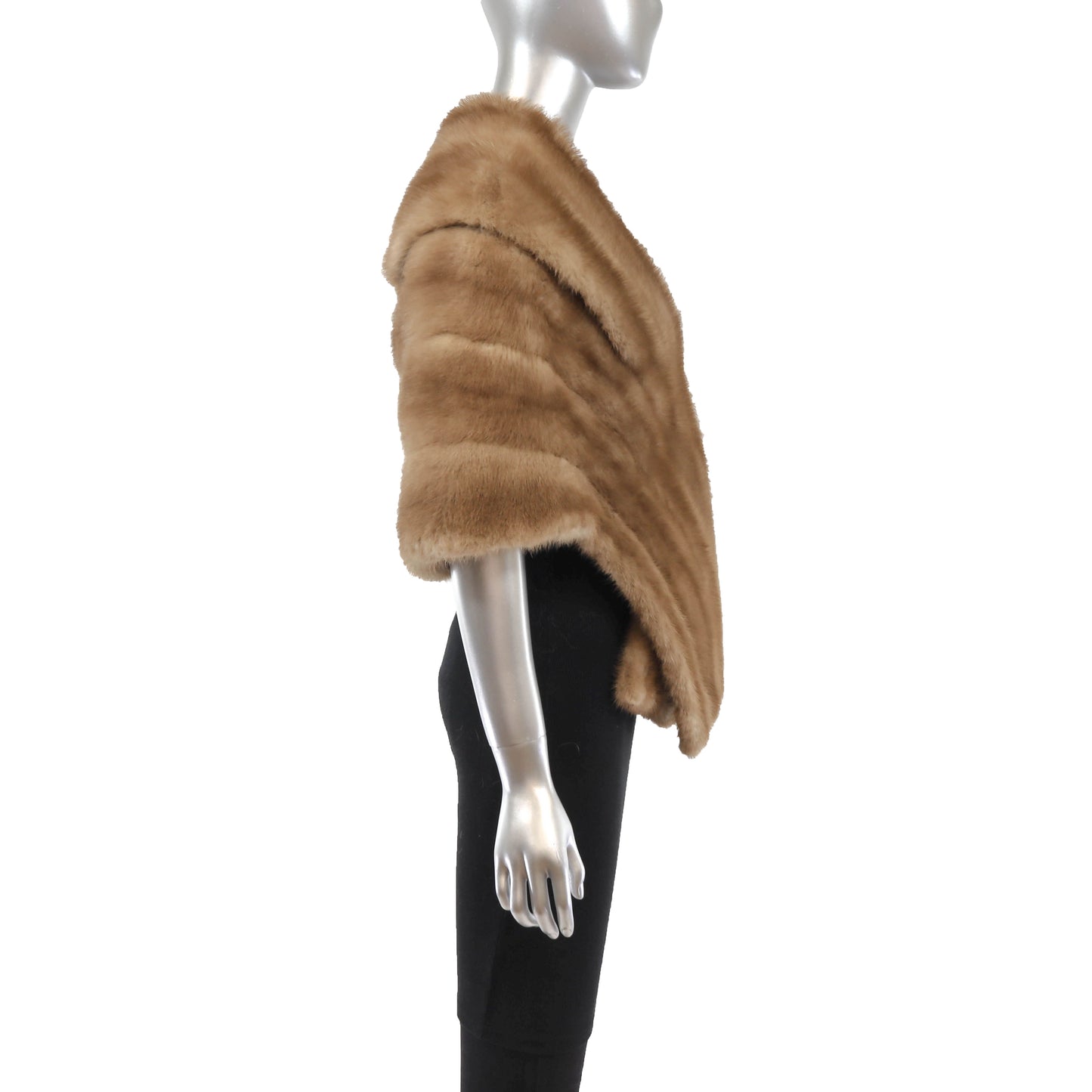 Light Brown Mink Stole- Size S