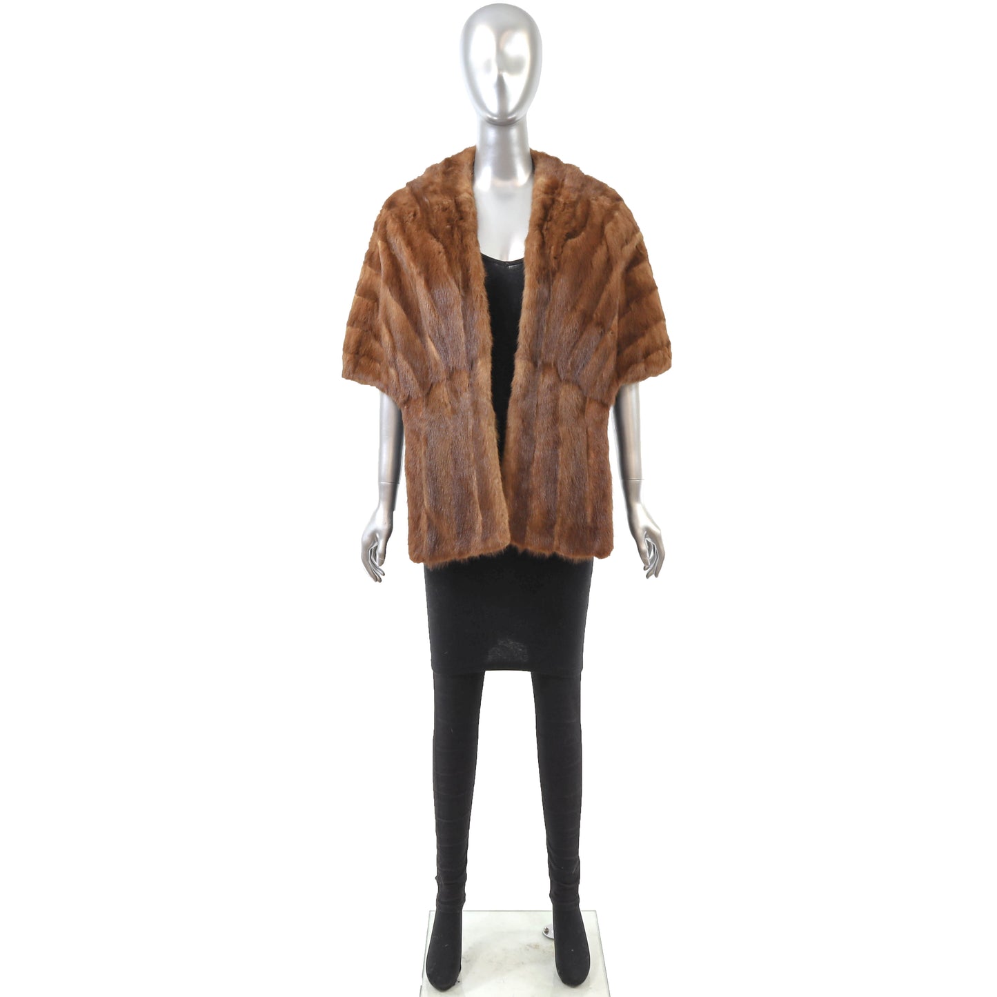 Brown Mink Stole- Size Free