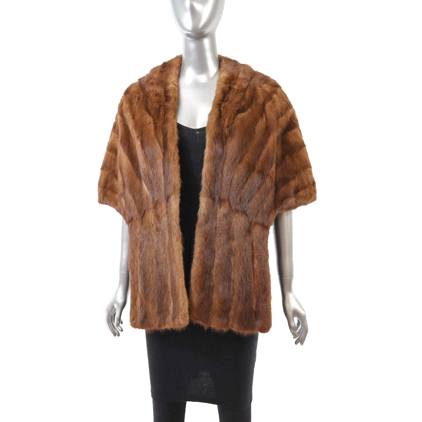 Brown Mink Stole- Size Free