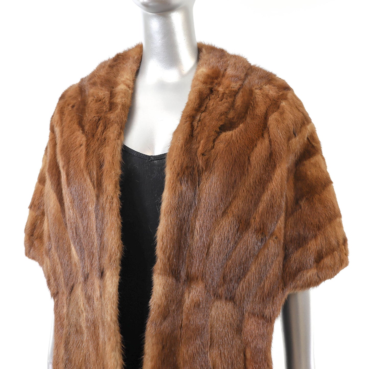 Brown Mink Stole- Size Free