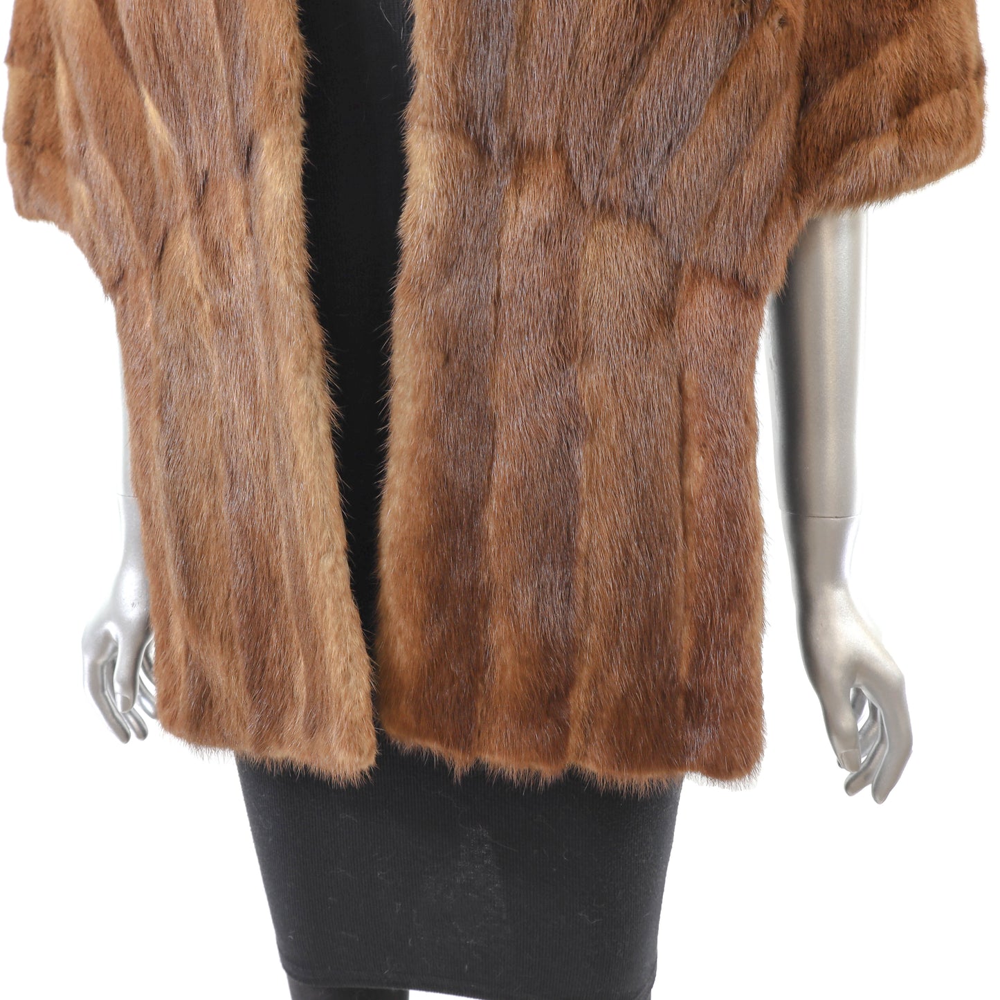 Brown Mink Stole- Size Free