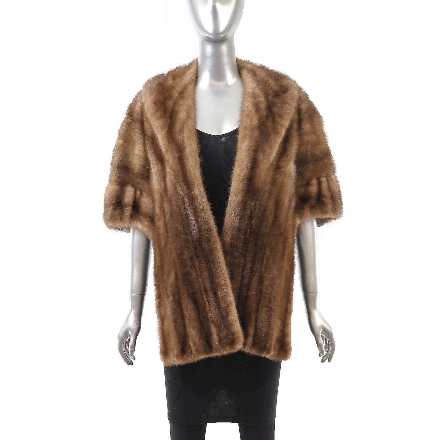 Brown Mink Stole- Size Free