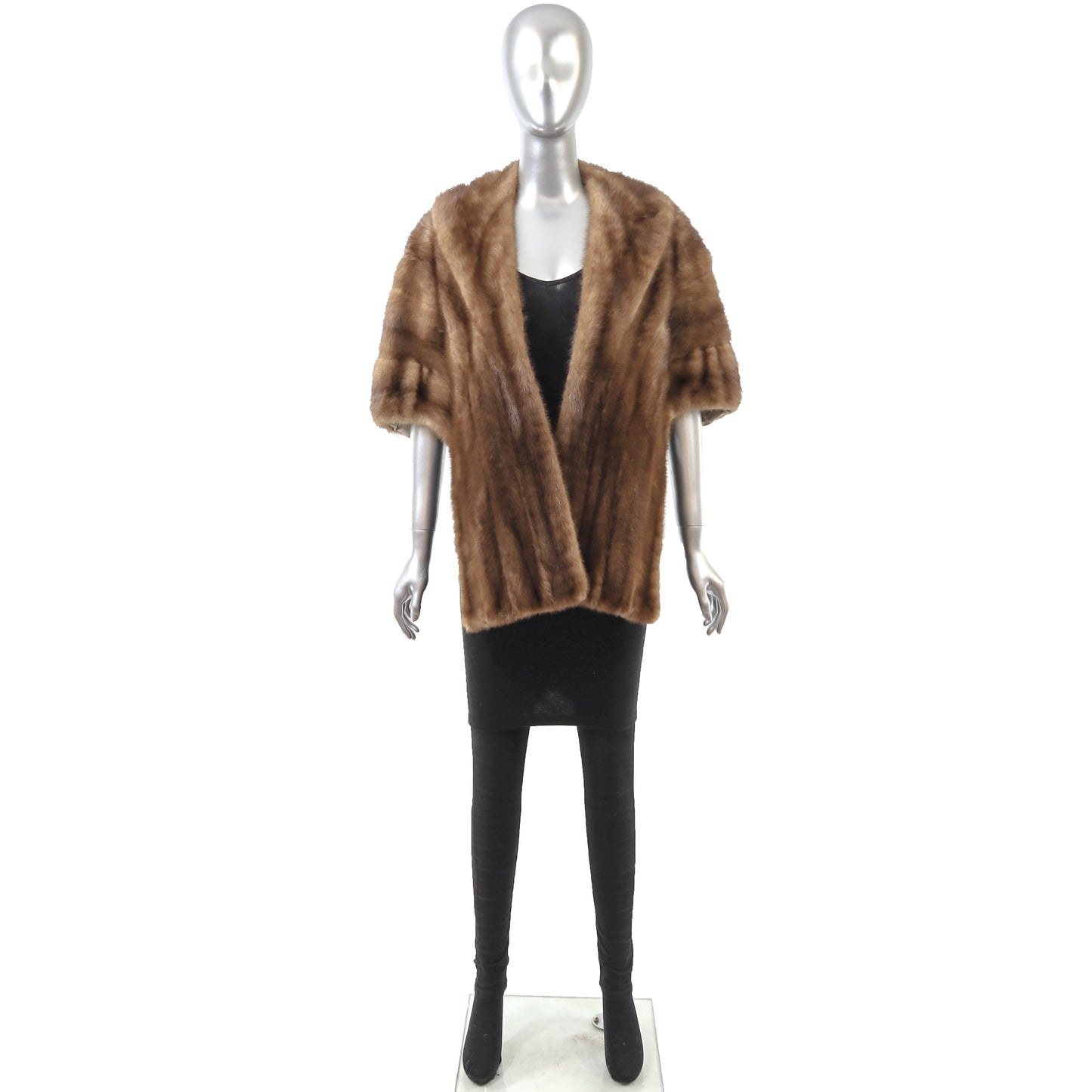 Brown Mink Stole- Size Free