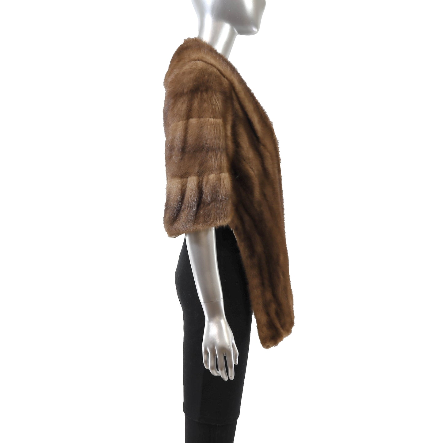 Brown Mink Stole- Size Free