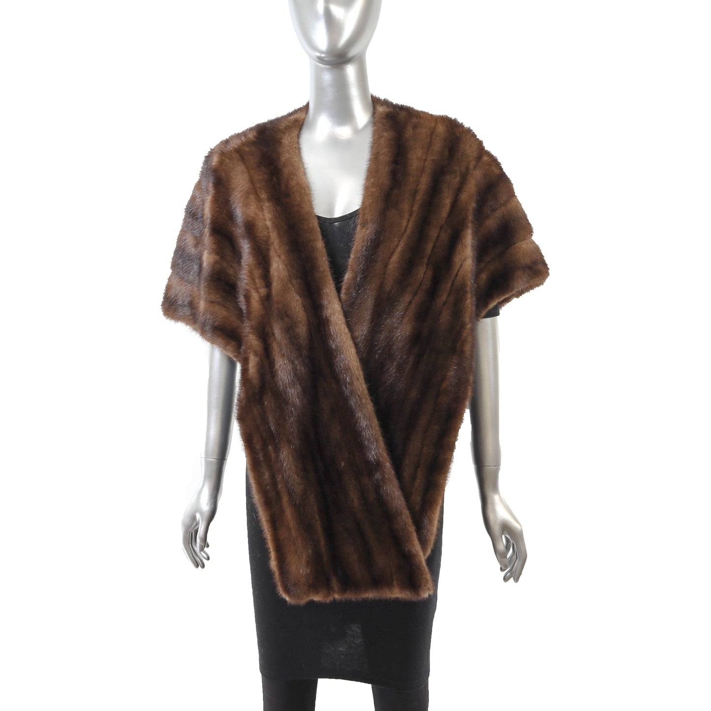 Brown Mink Stole- Size Free