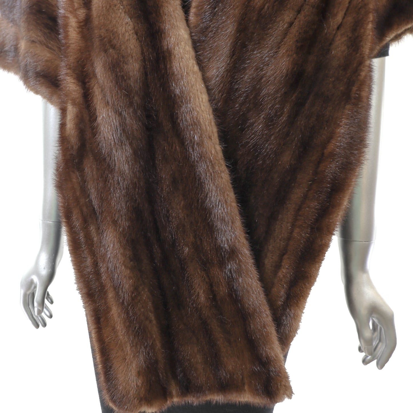 Brown Mink Stole- Size Free