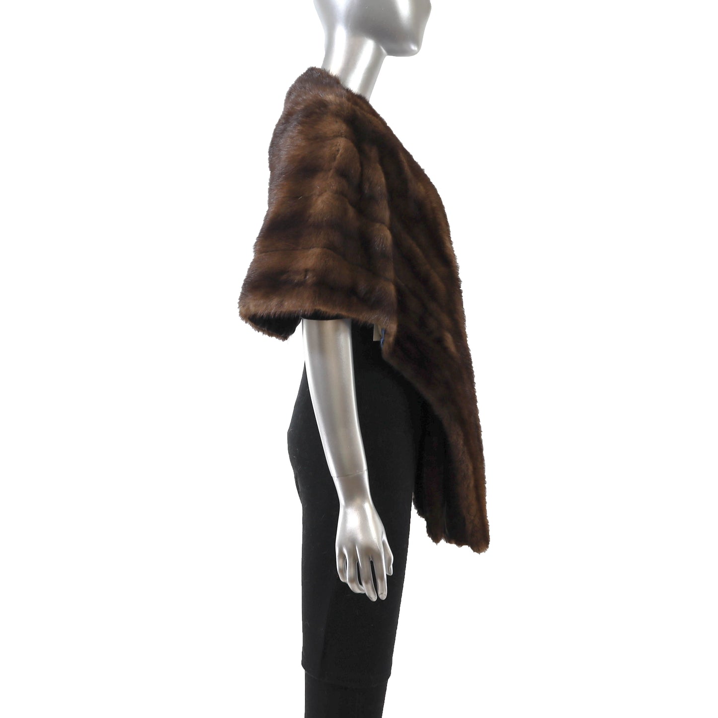 Brown Mink Stole- Size Free