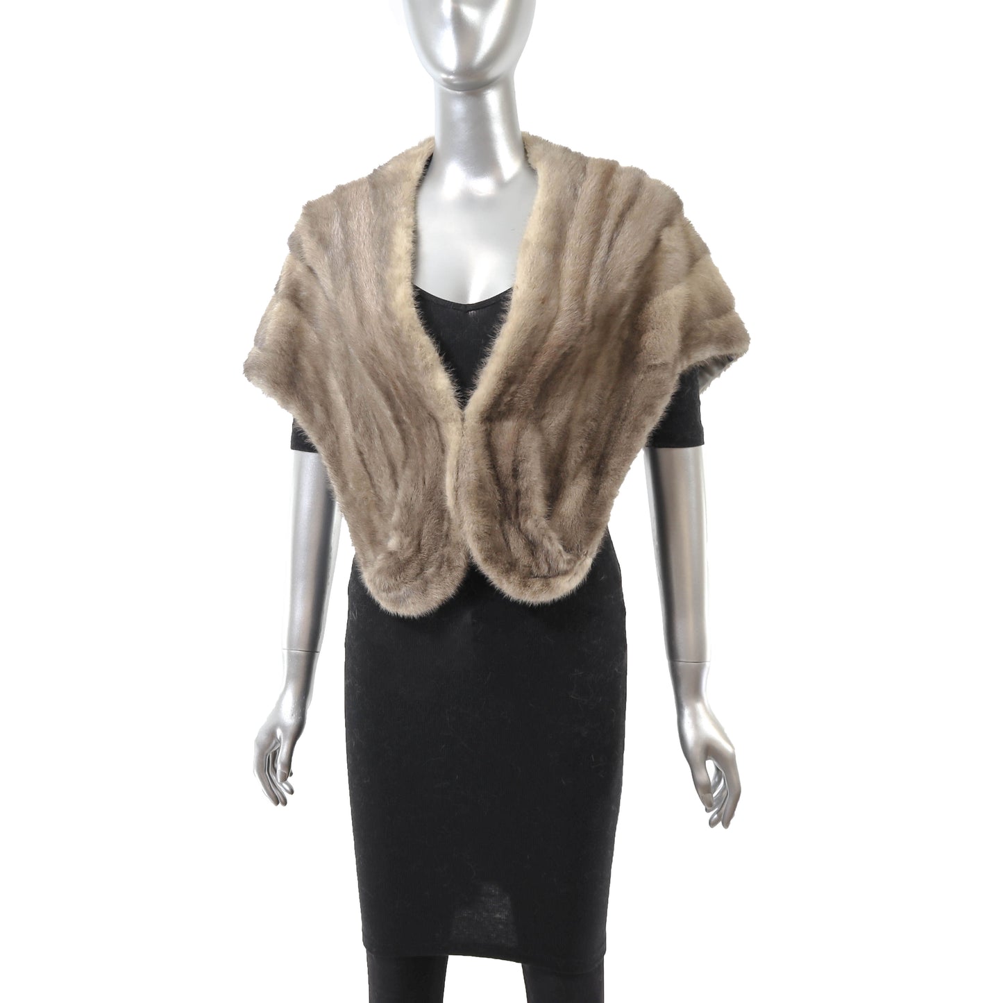 Grey Mink Stole- Size S