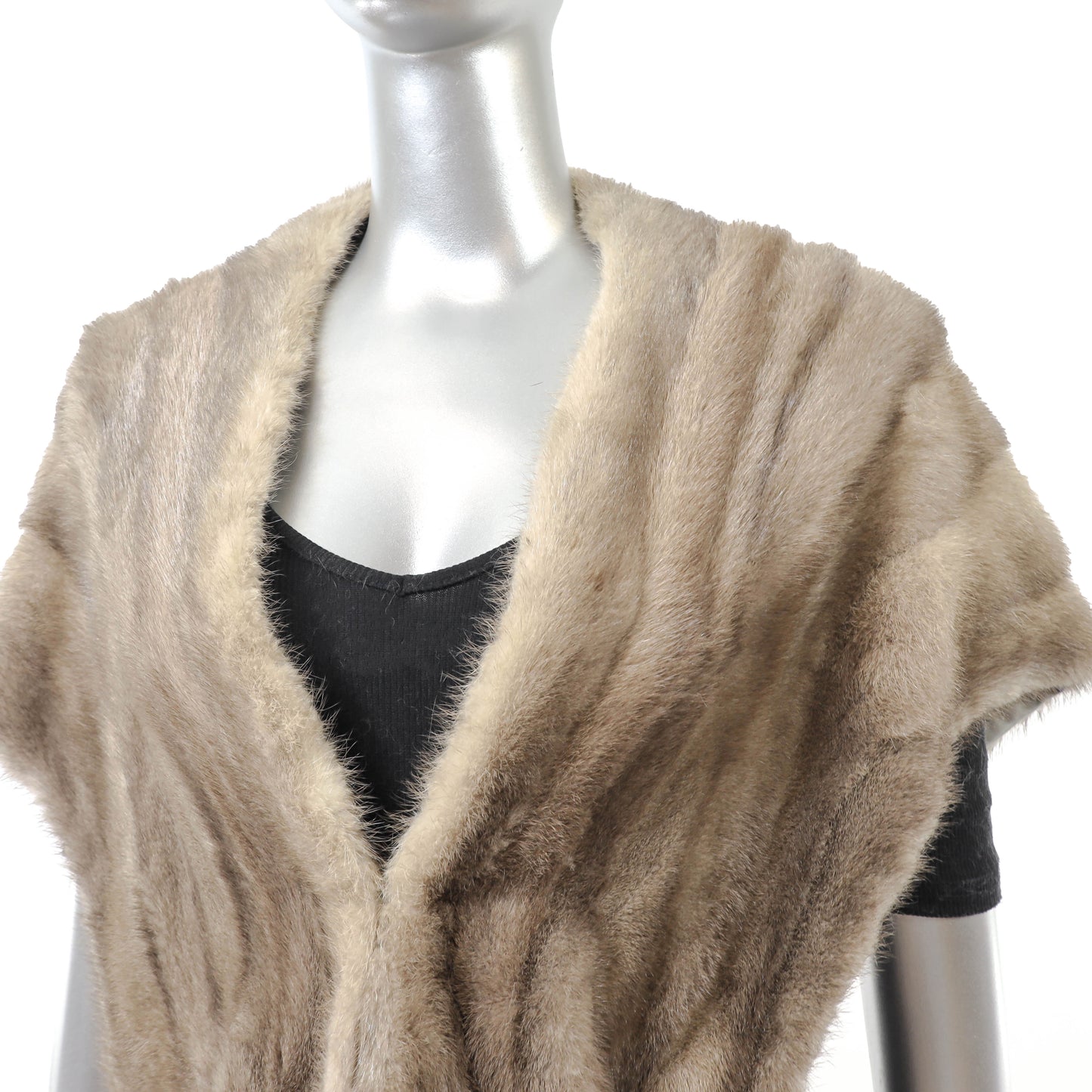 Grey Mink Stole- Size S