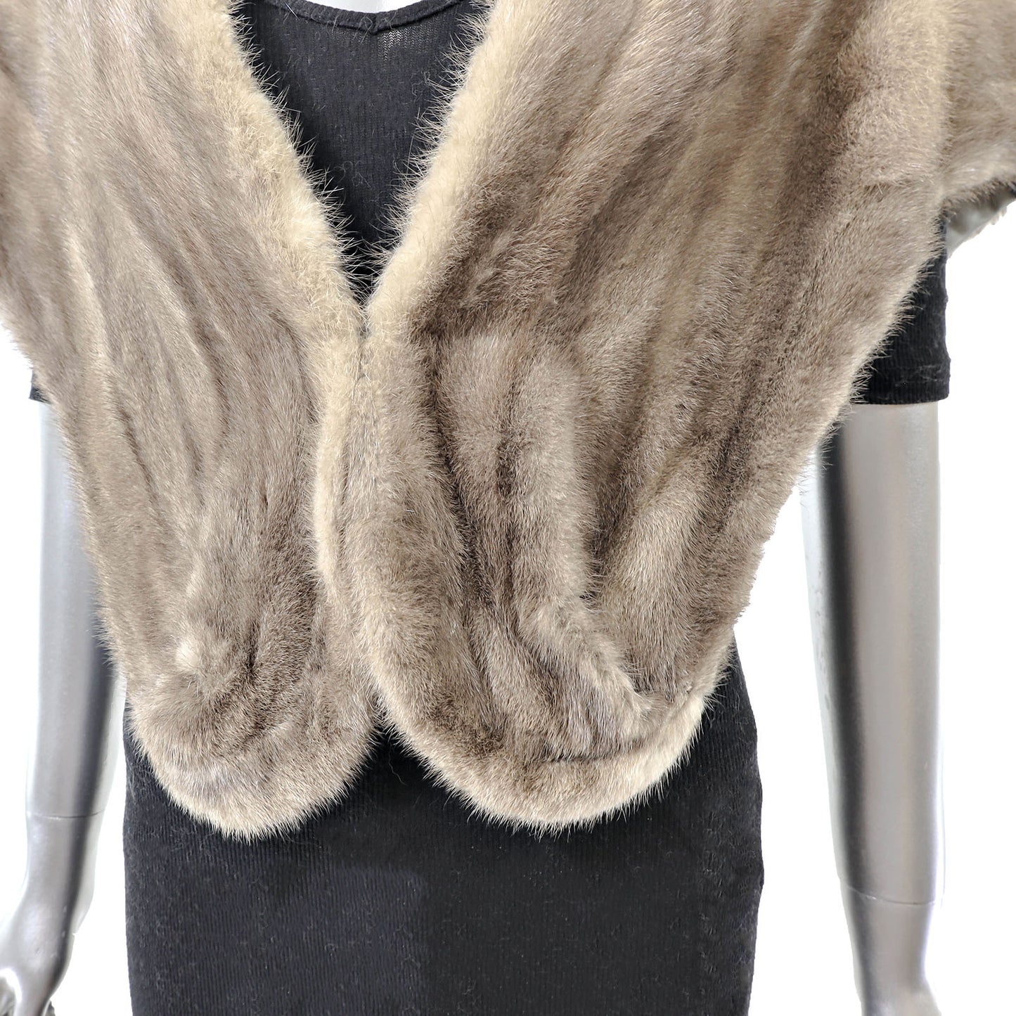 Grey Mink Stole- Size S