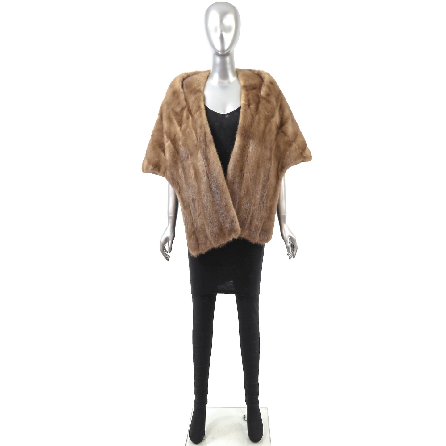 Light Brown Mink Stole- Size Free