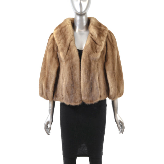 Light Brown Mink Stole- Size Free