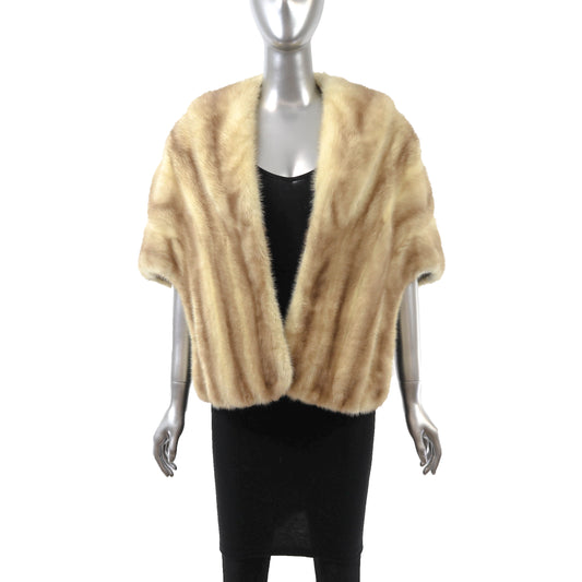 Ivory Mink Stole- Size Free