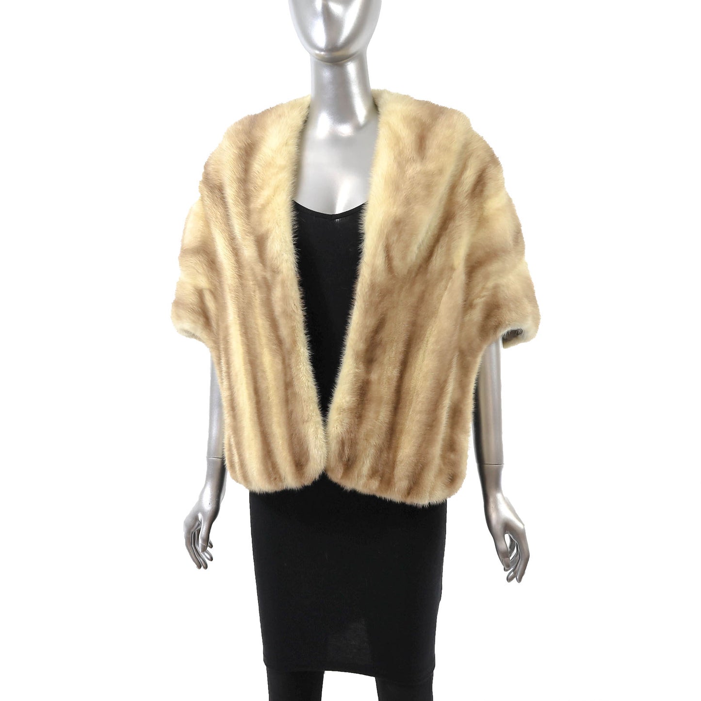 Ivory Mink Stole- Size Free