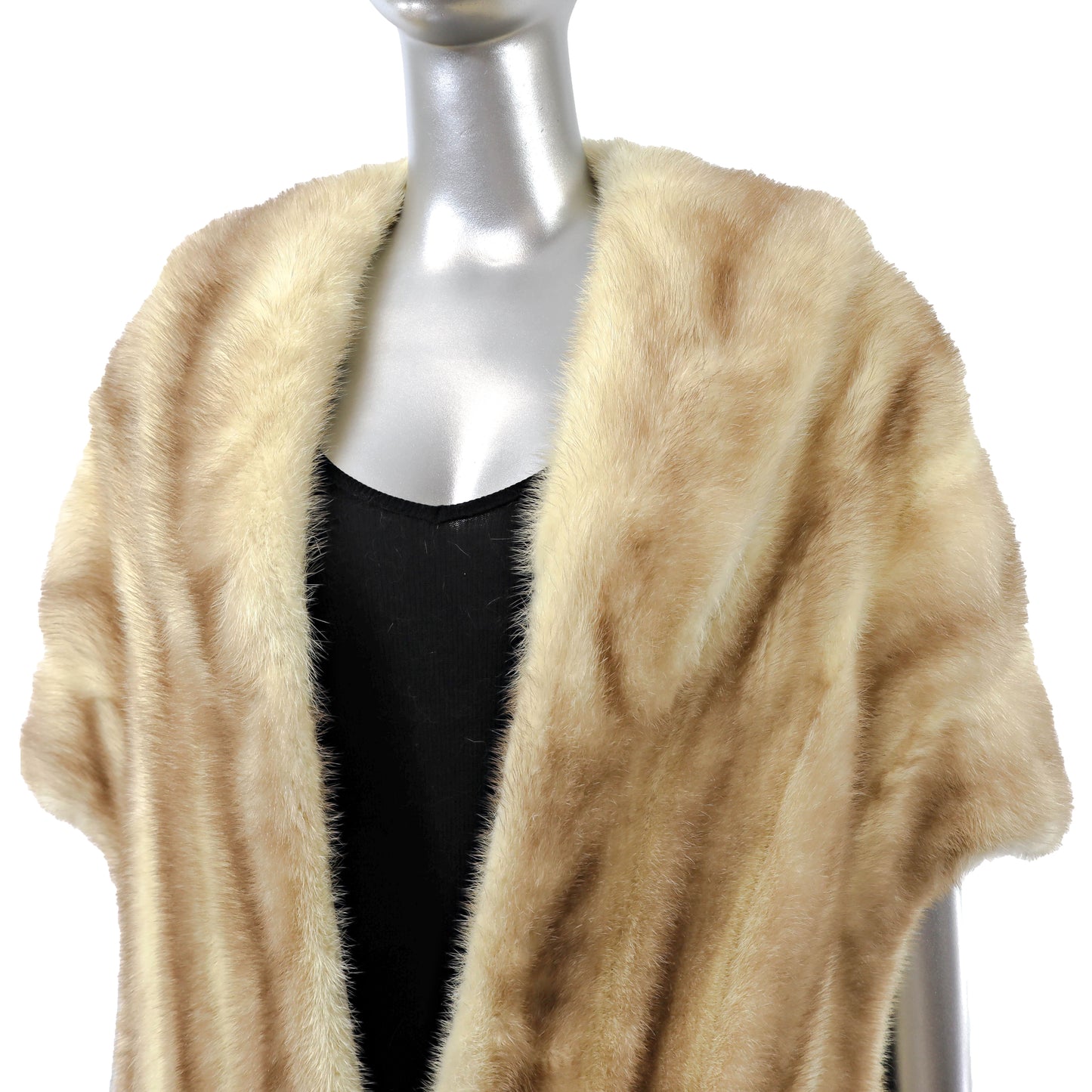 Ivory Mink Stole- Size Free