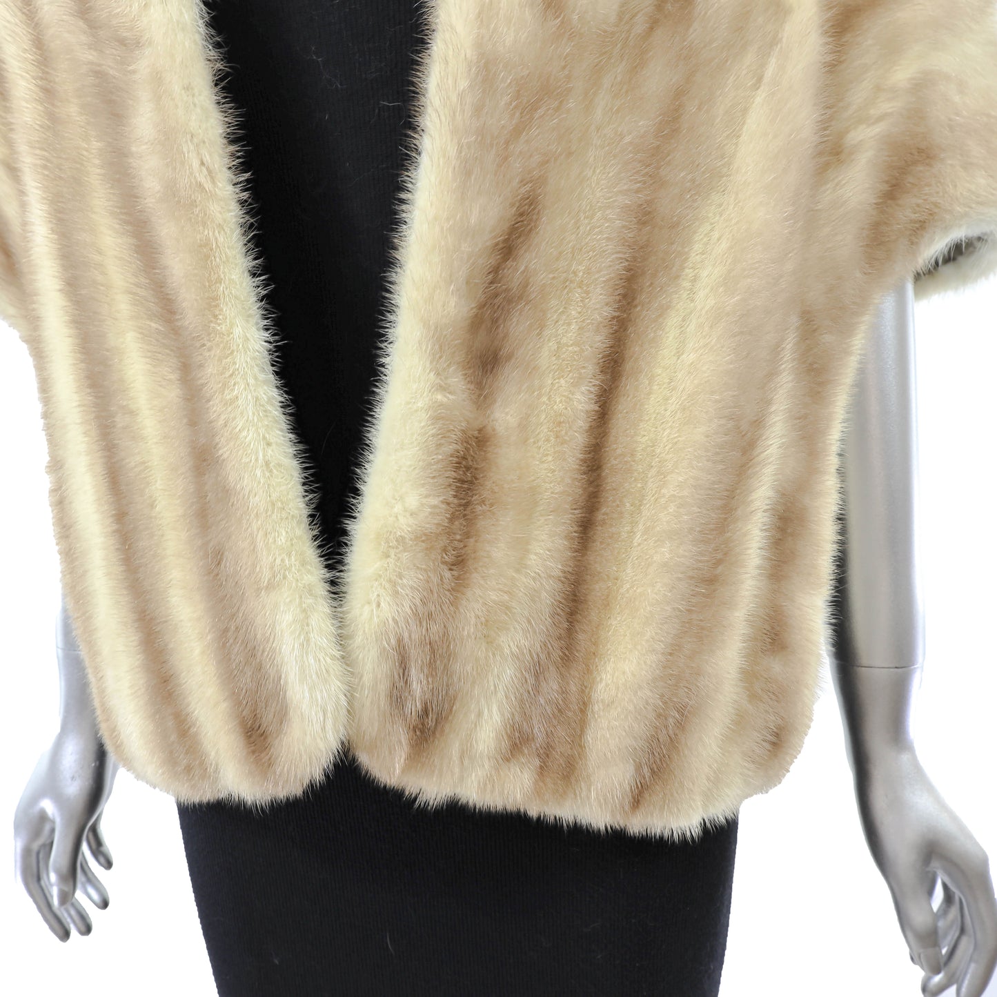 Ivory Mink Stole- Size Free