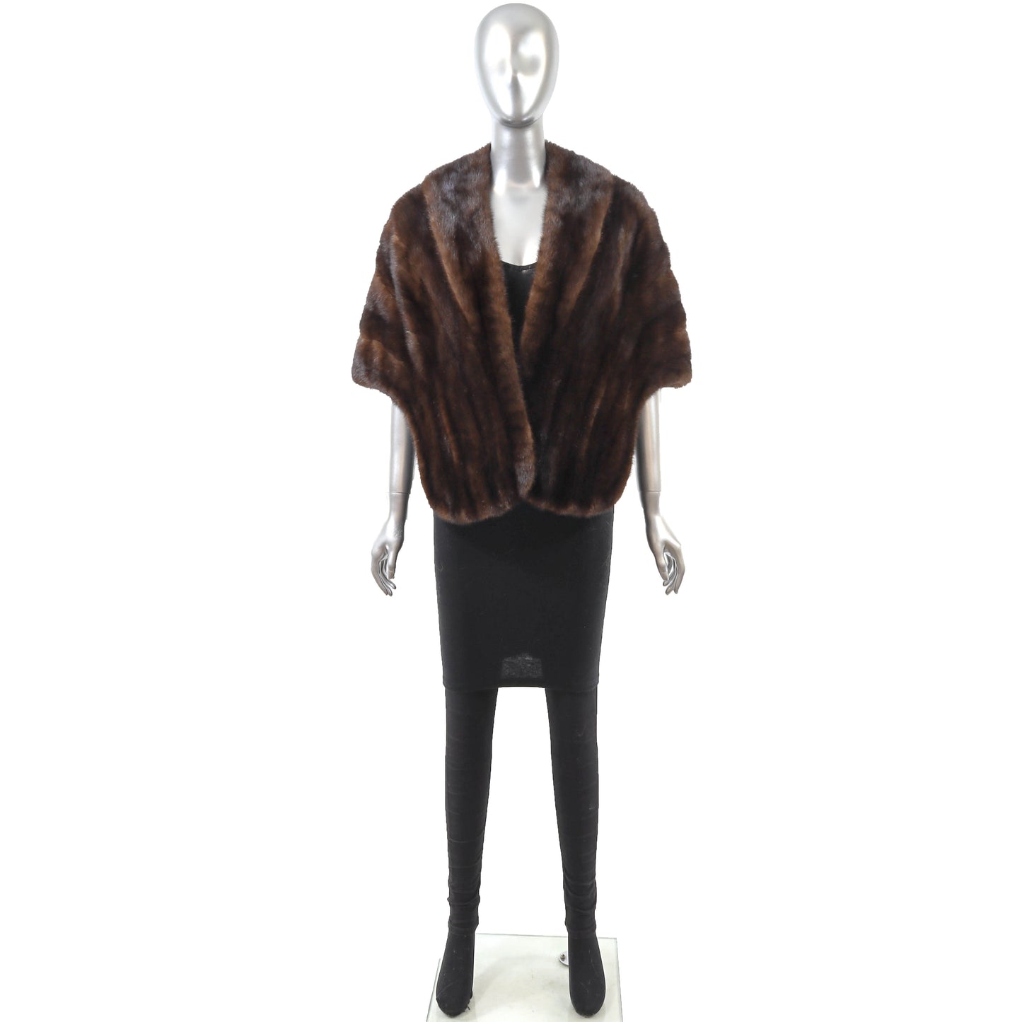 Brown Mink Stole- Size Free