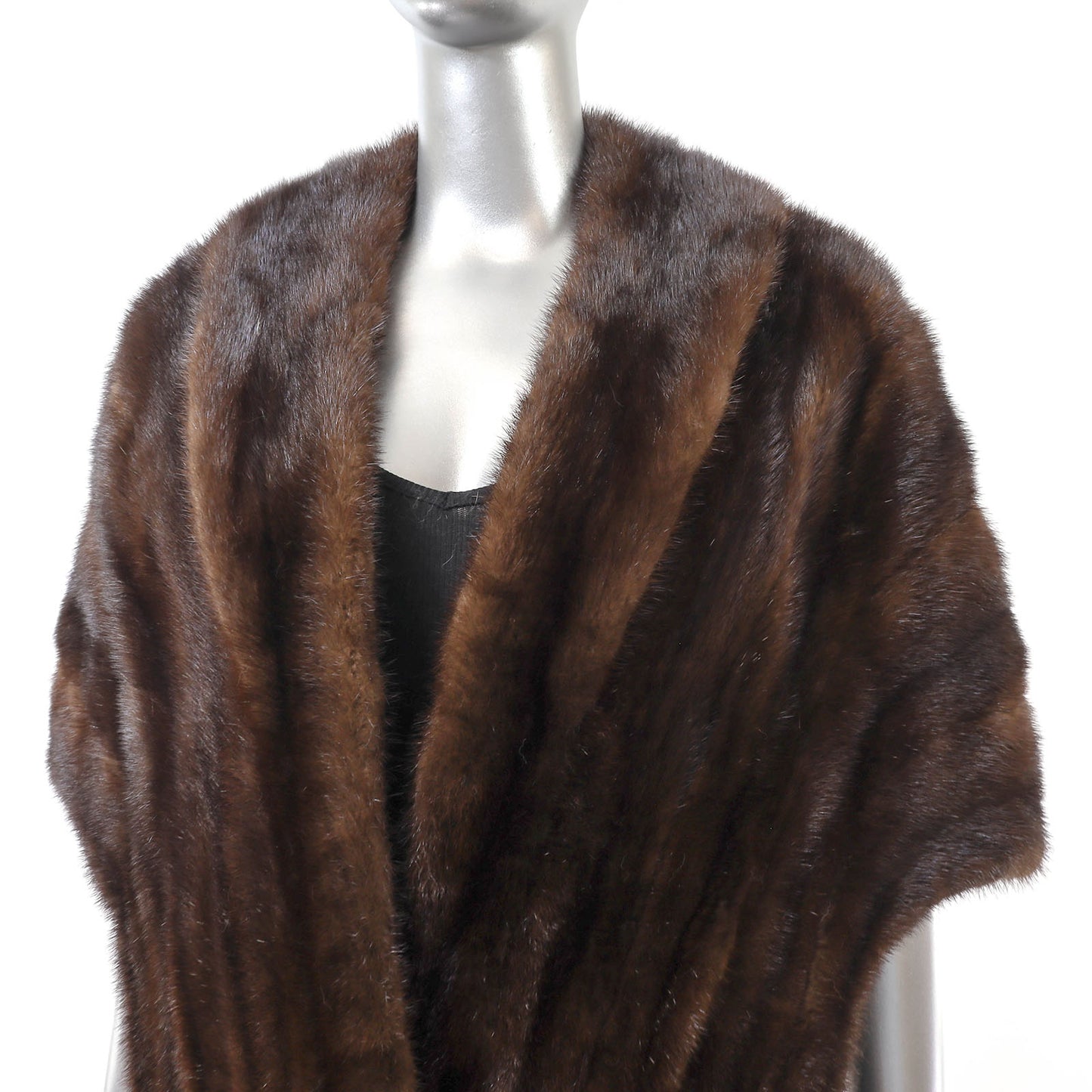 Brown Mink Stole- Size Free