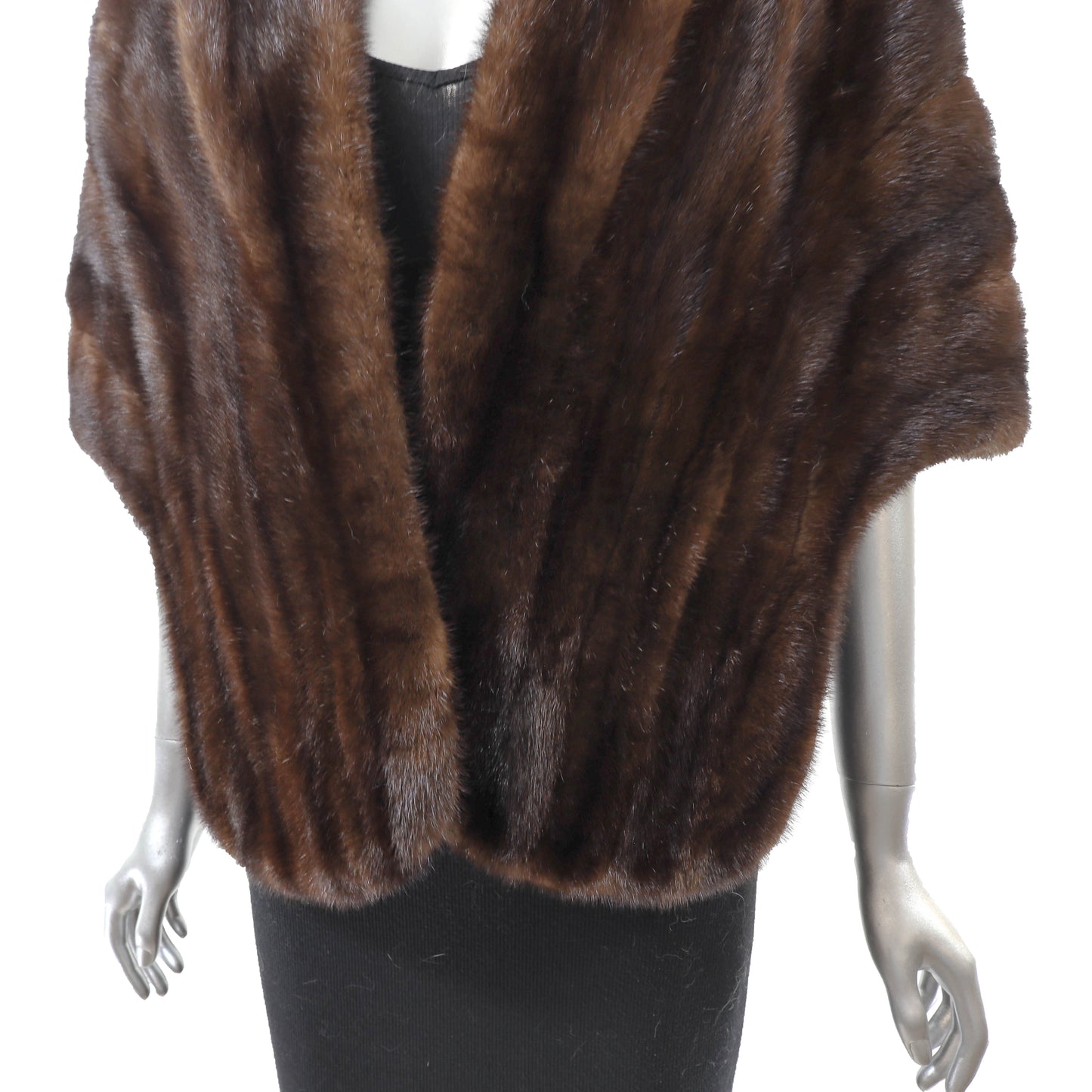 Brown Mink Stole- Size Free