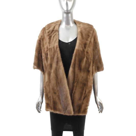 Light Brown Mink Stole- Size Free