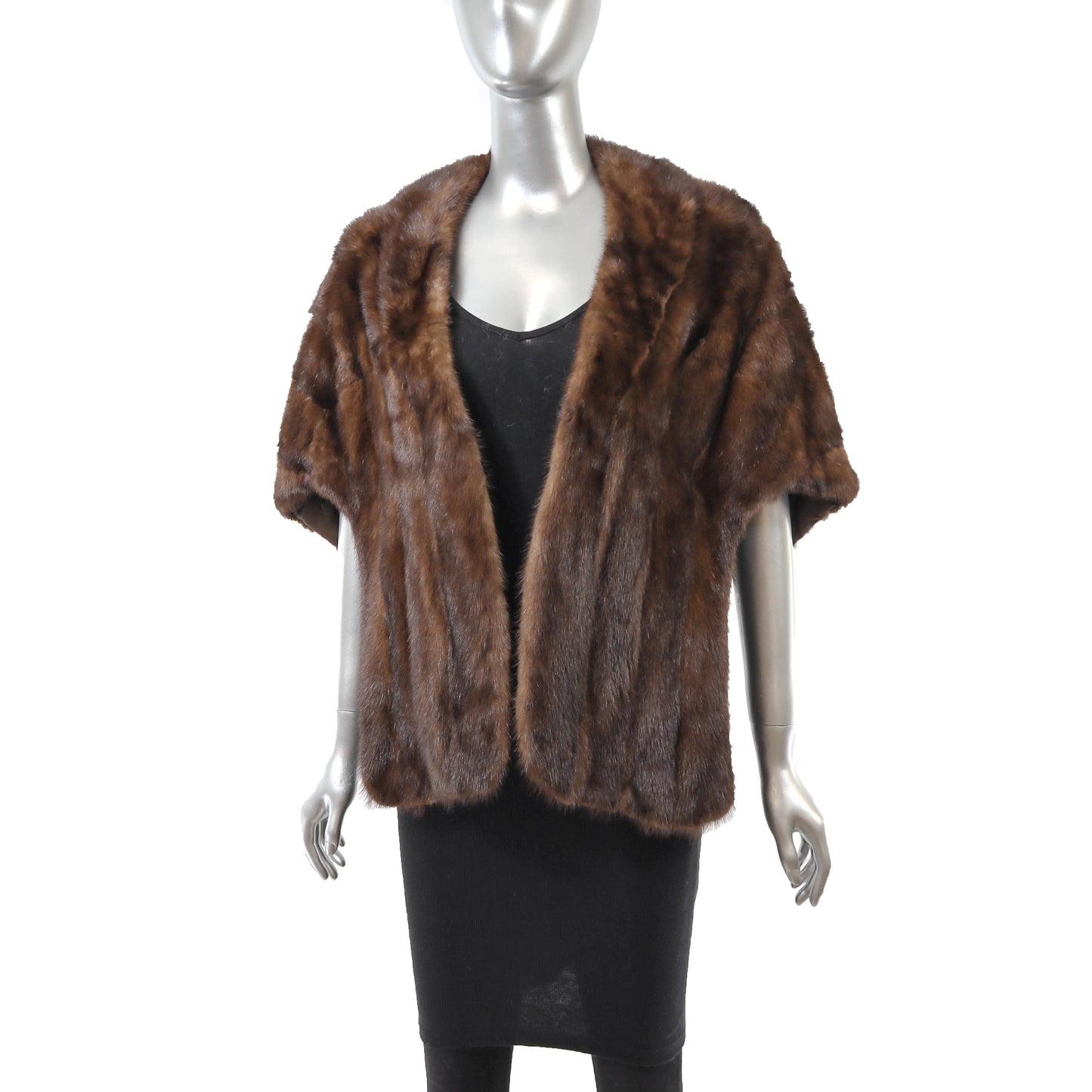 Brown Mink Stole- Size Free