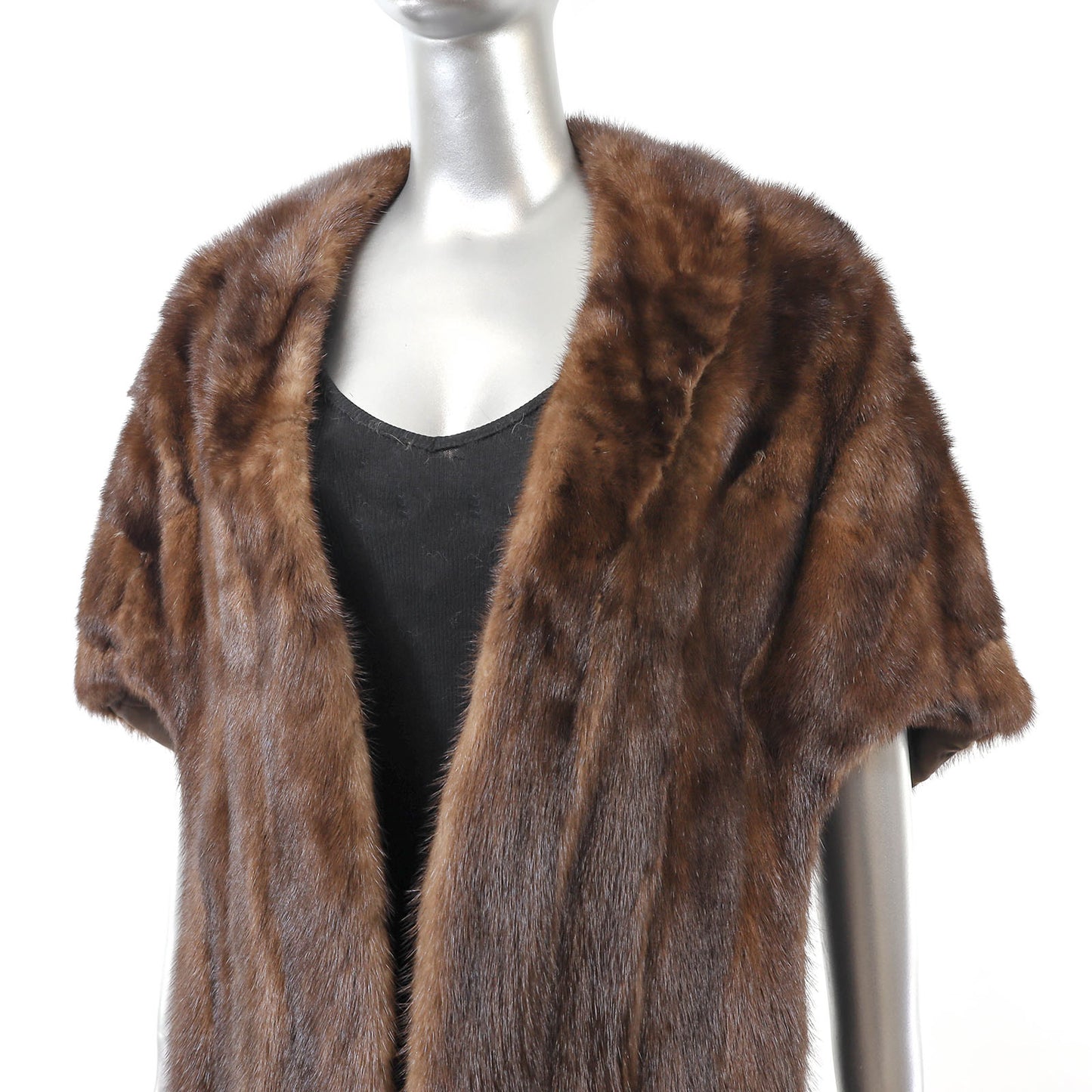 Brown Mink Stole- Size Free