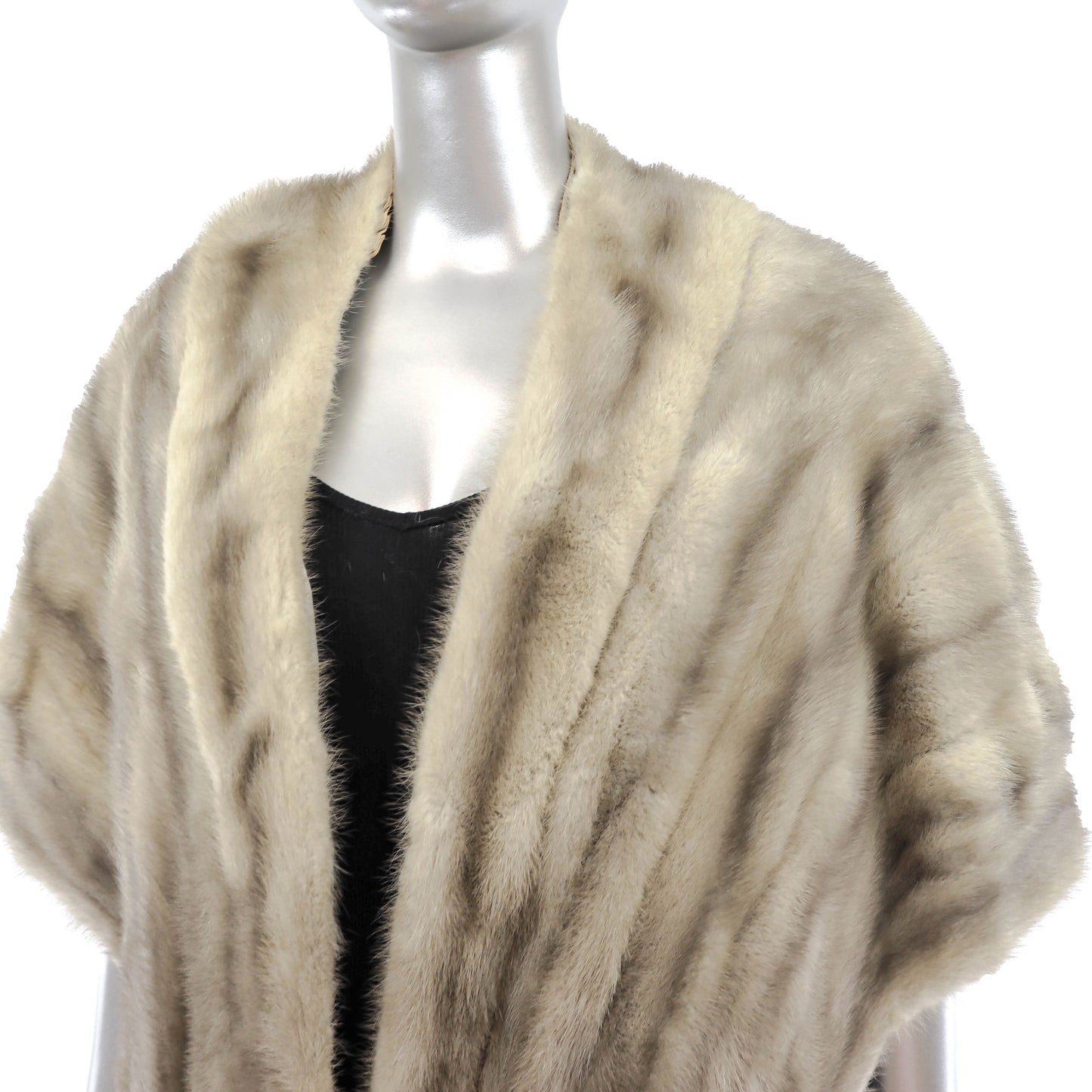 Grey Mink Stole- Size Free