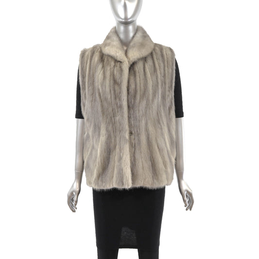 Grey Mink Vest- Size S