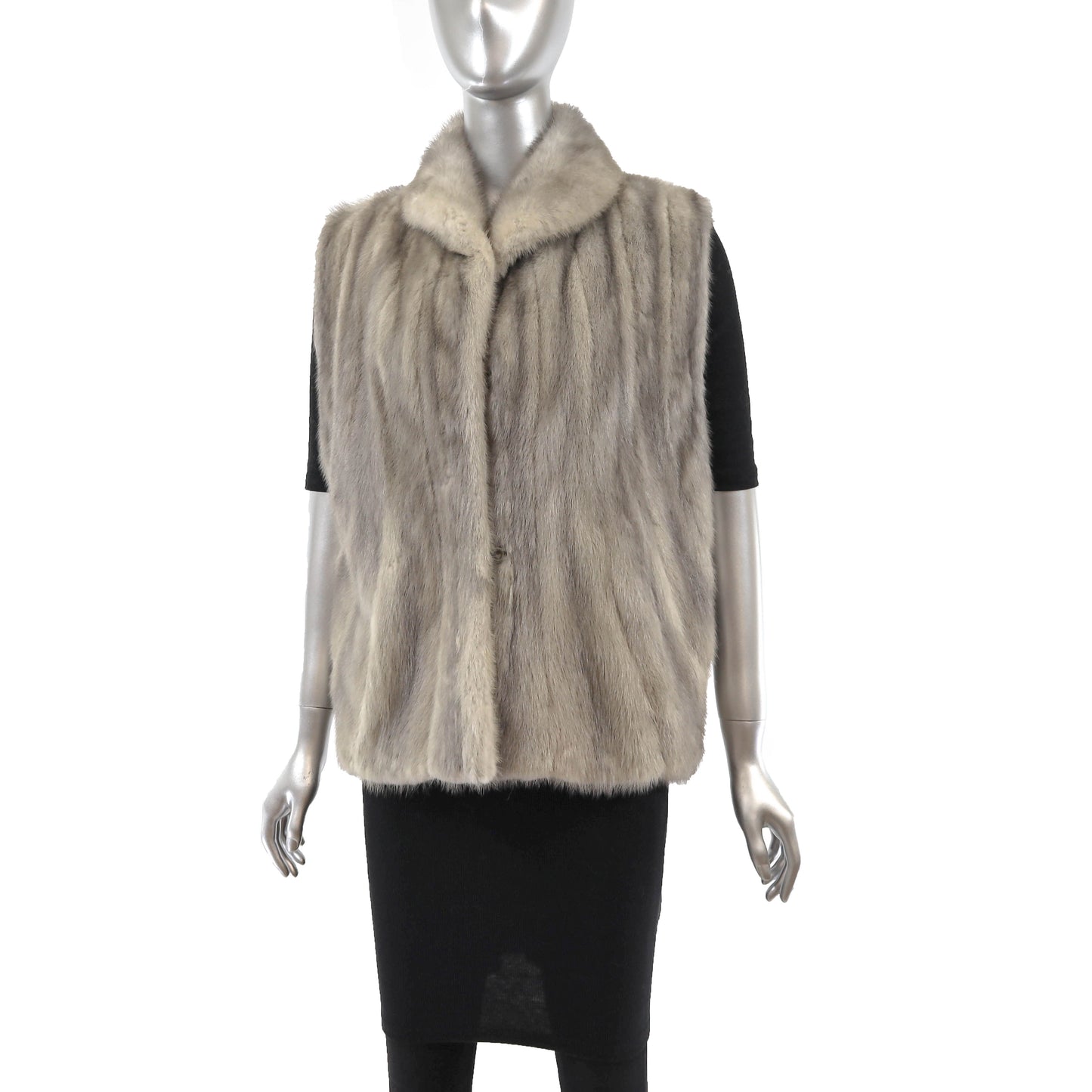 Grey Mink Vest- Size S