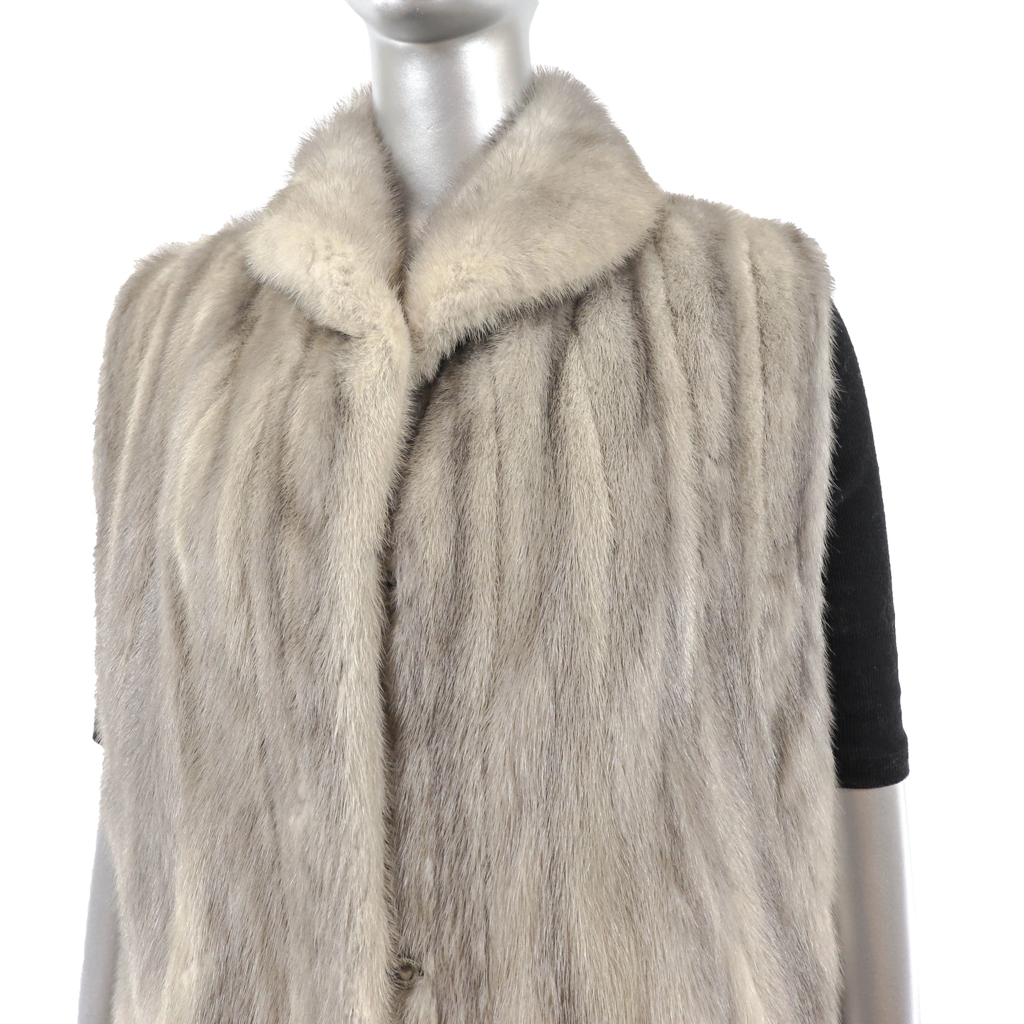 Grey Mink Vest- Size S