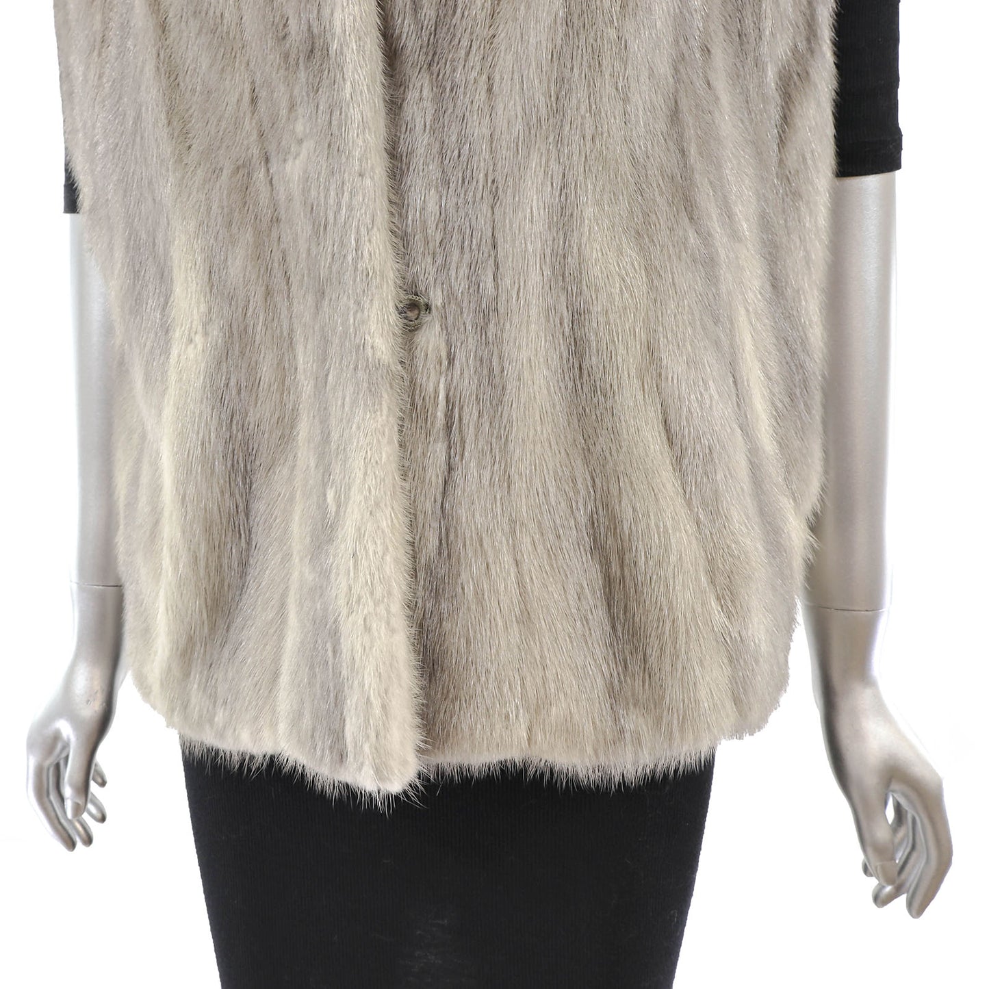 Grey Mink Vest- Size S