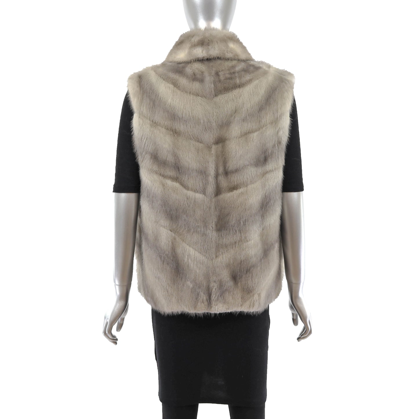 Grey Mink Vest- Size S