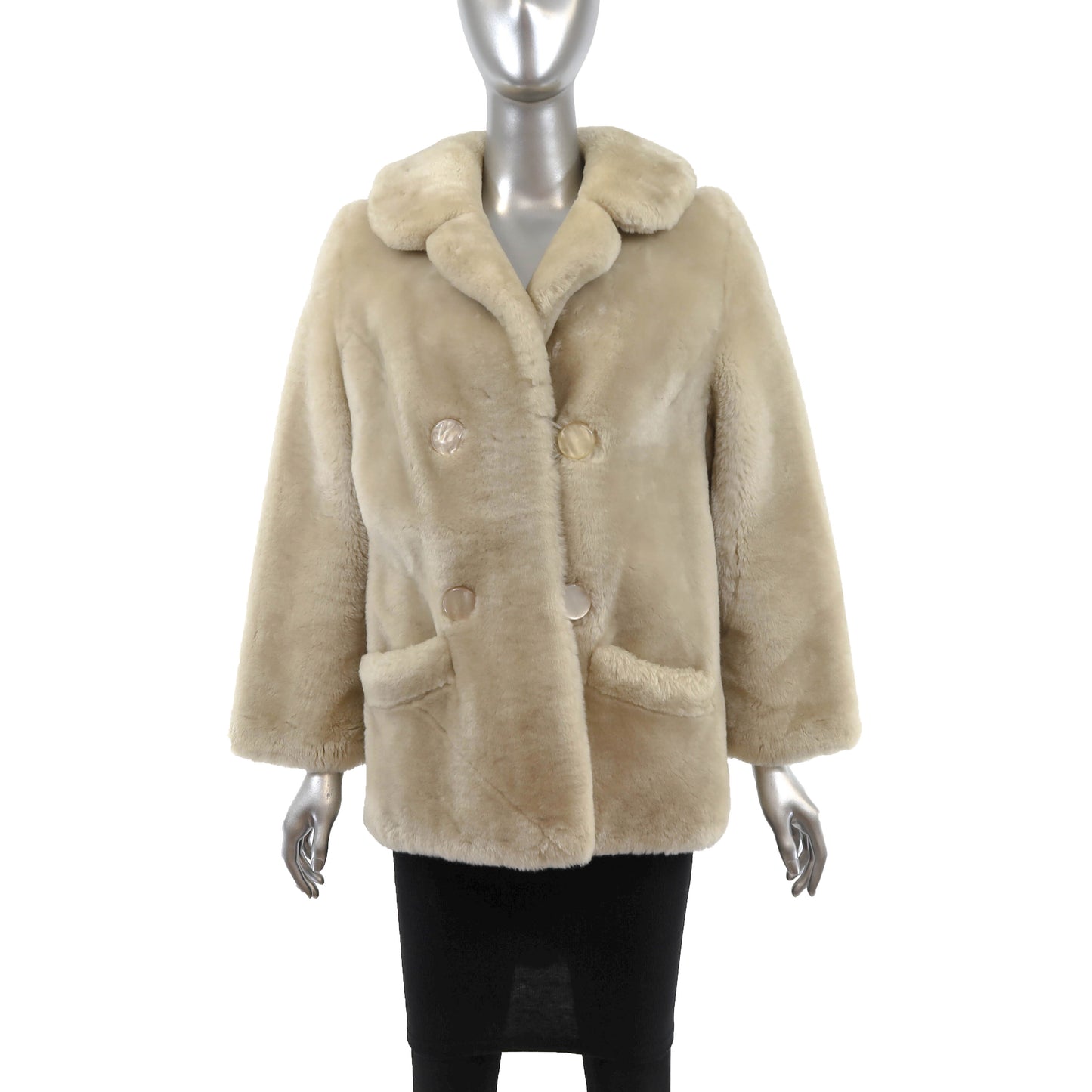 Beige Mouton Jacket- Size S