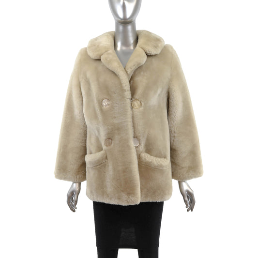 Beige Mouton Jacket- Size S