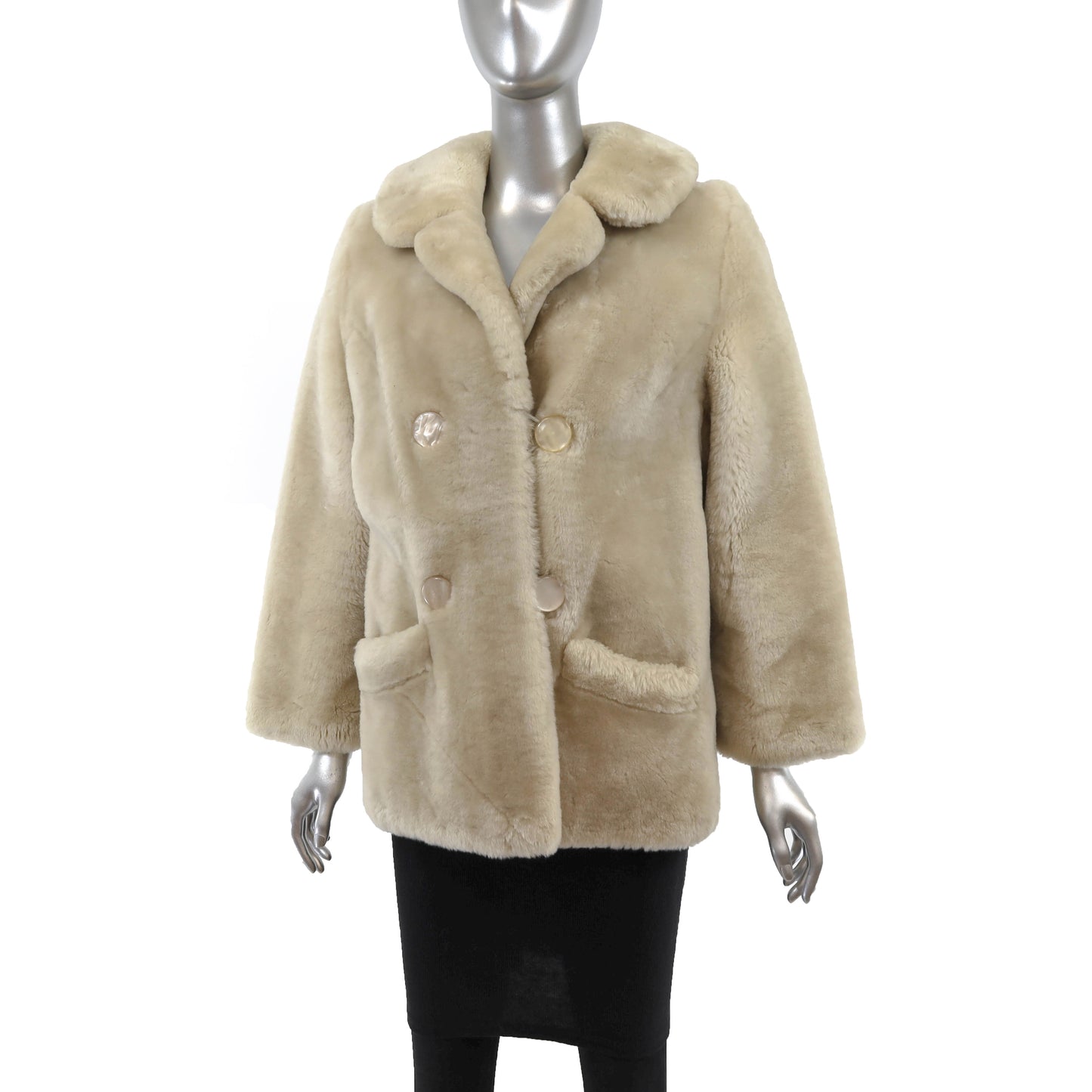 Beige Mouton Jacket- Size S