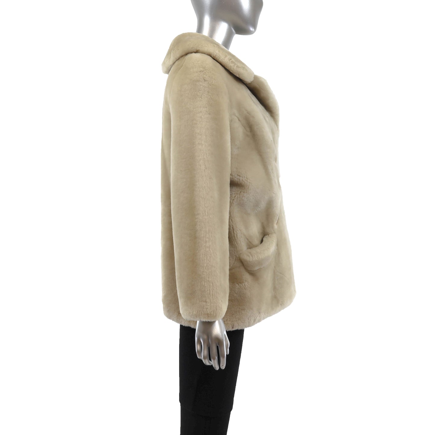 Beige Mouton Jacket- Size S