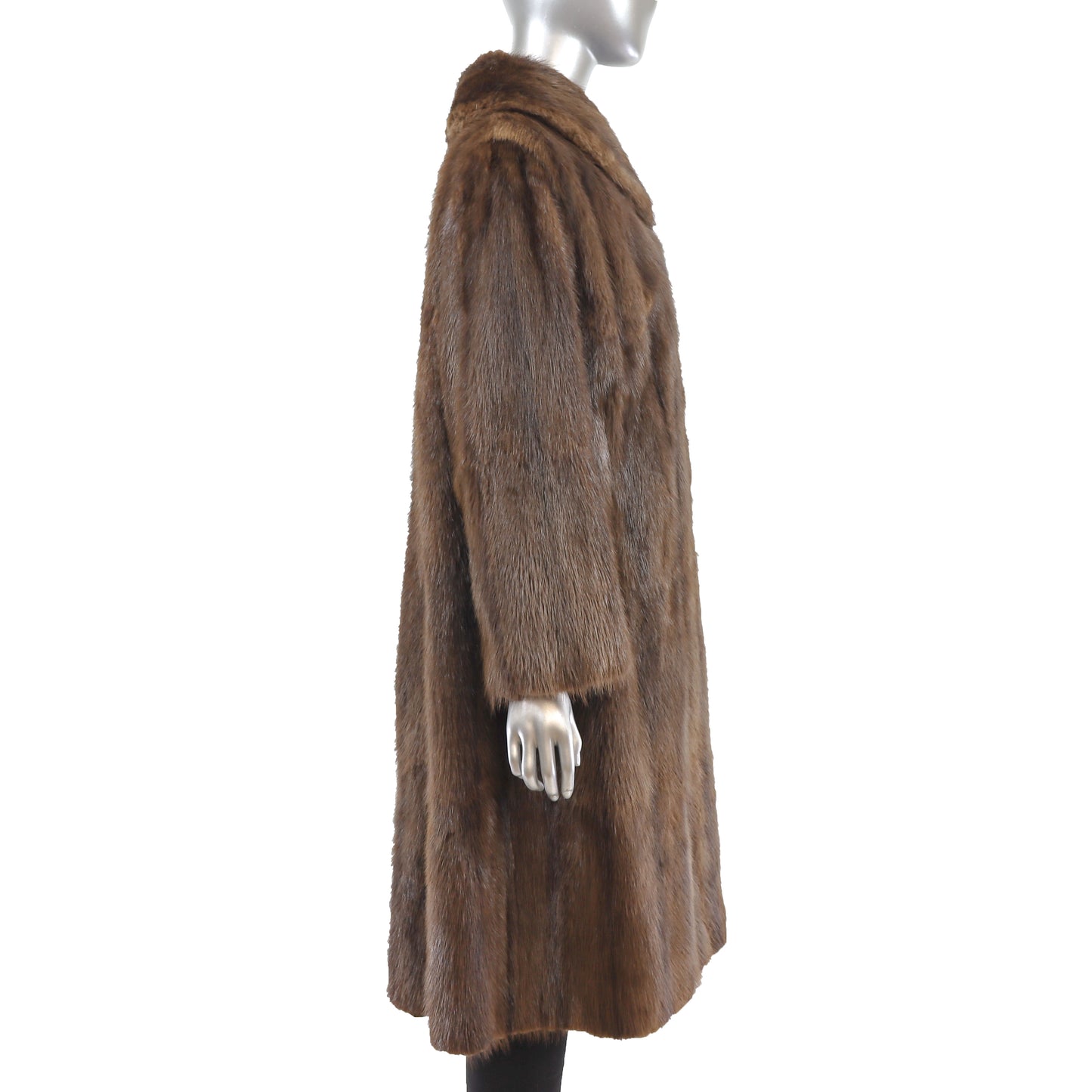 Brown Muskrat Coat- Size XXL