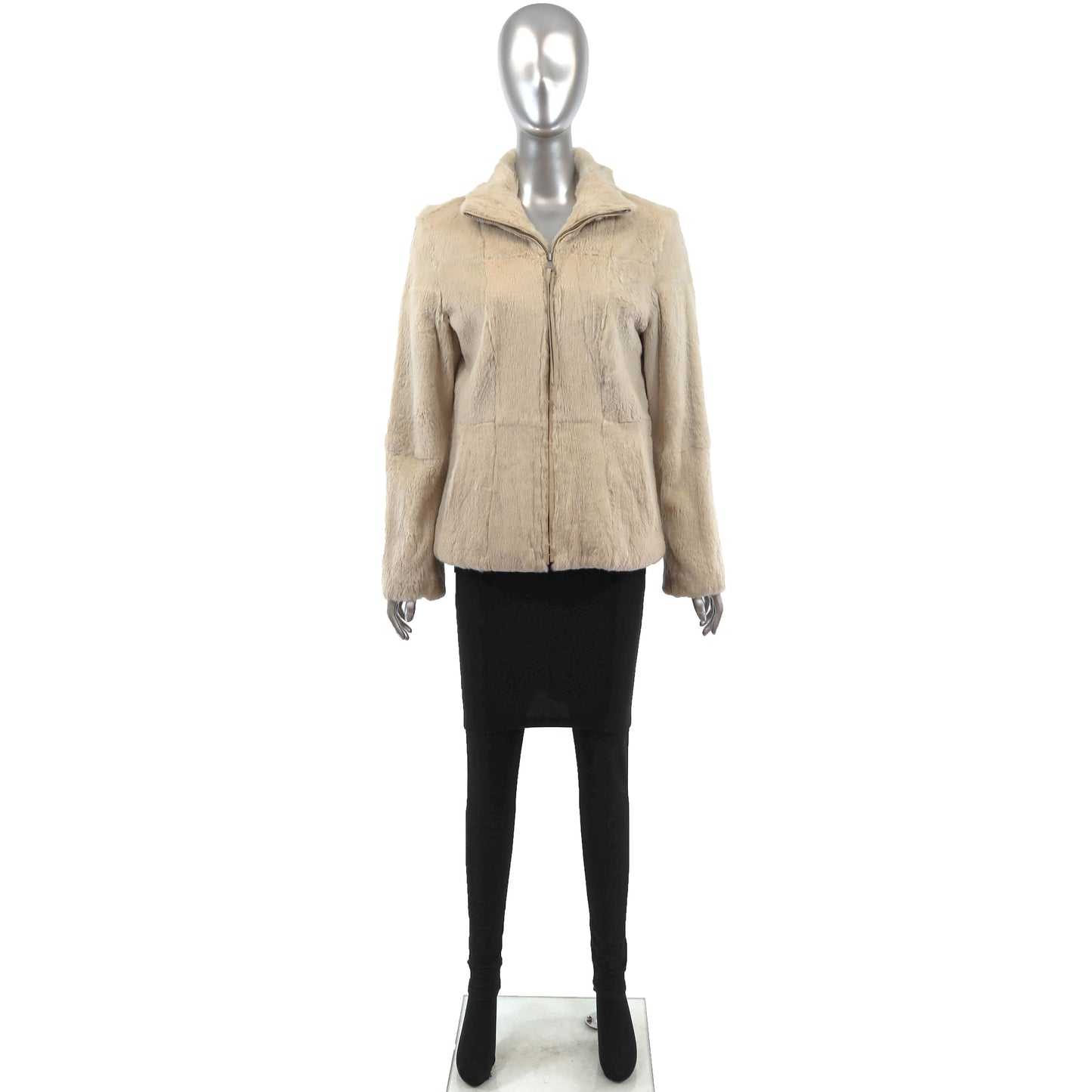 Beige Rabbit Jacket- Size S