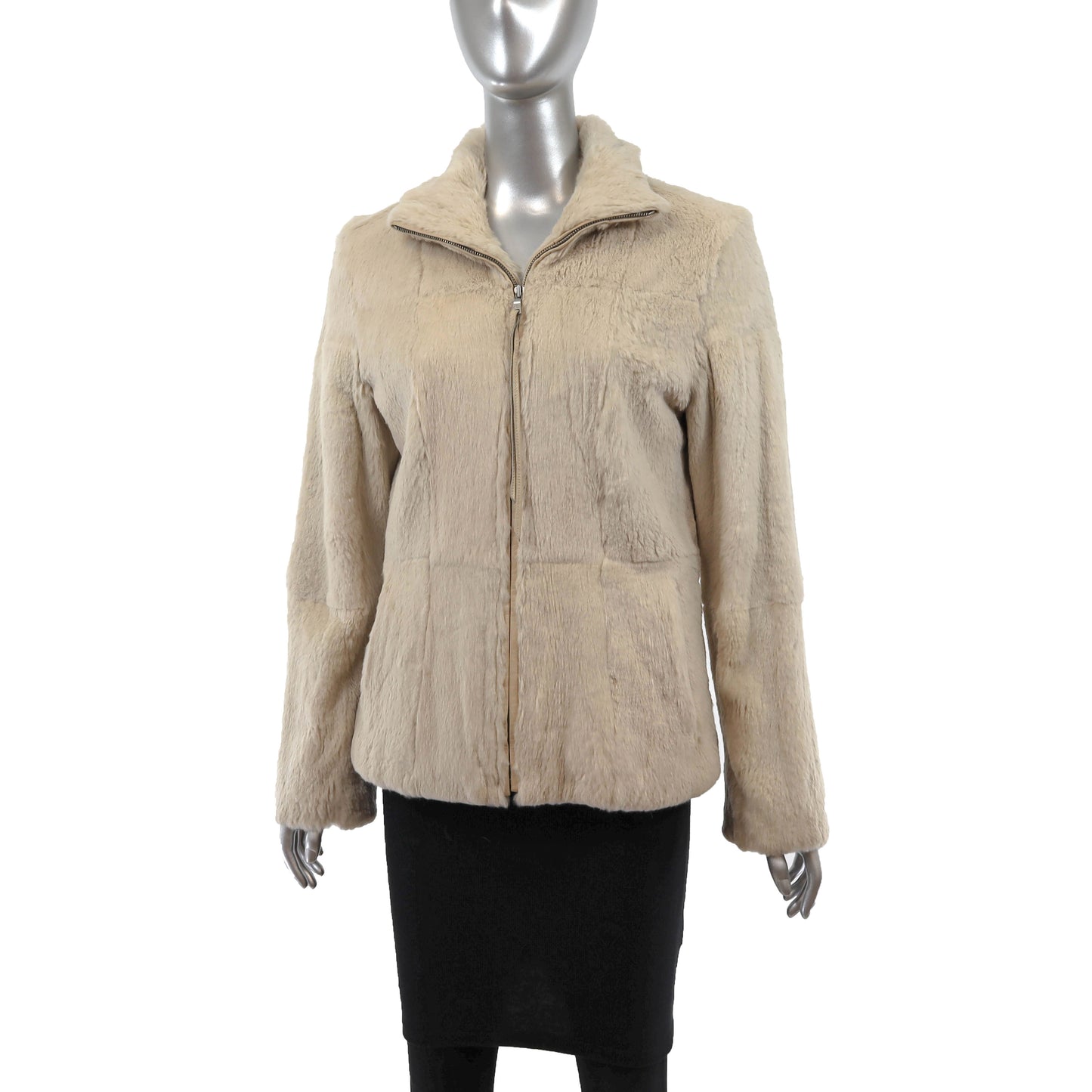 Beige Rabbit Jacket- Size S