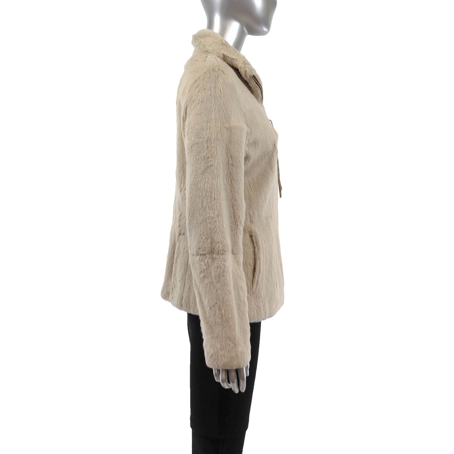 Beige Rabbit Jacket- Size S