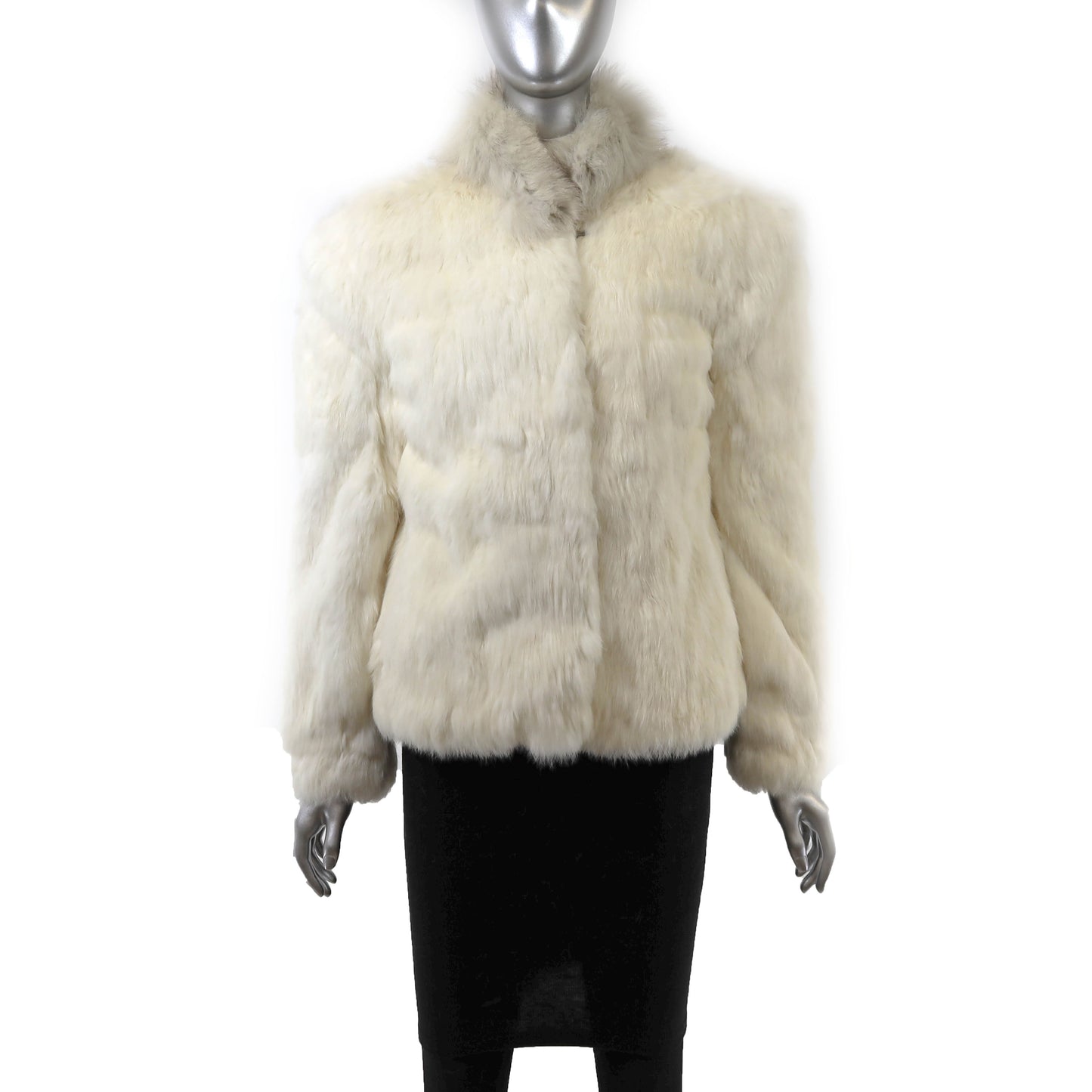 White Rabbit Jacket with Fox Collar- Size M