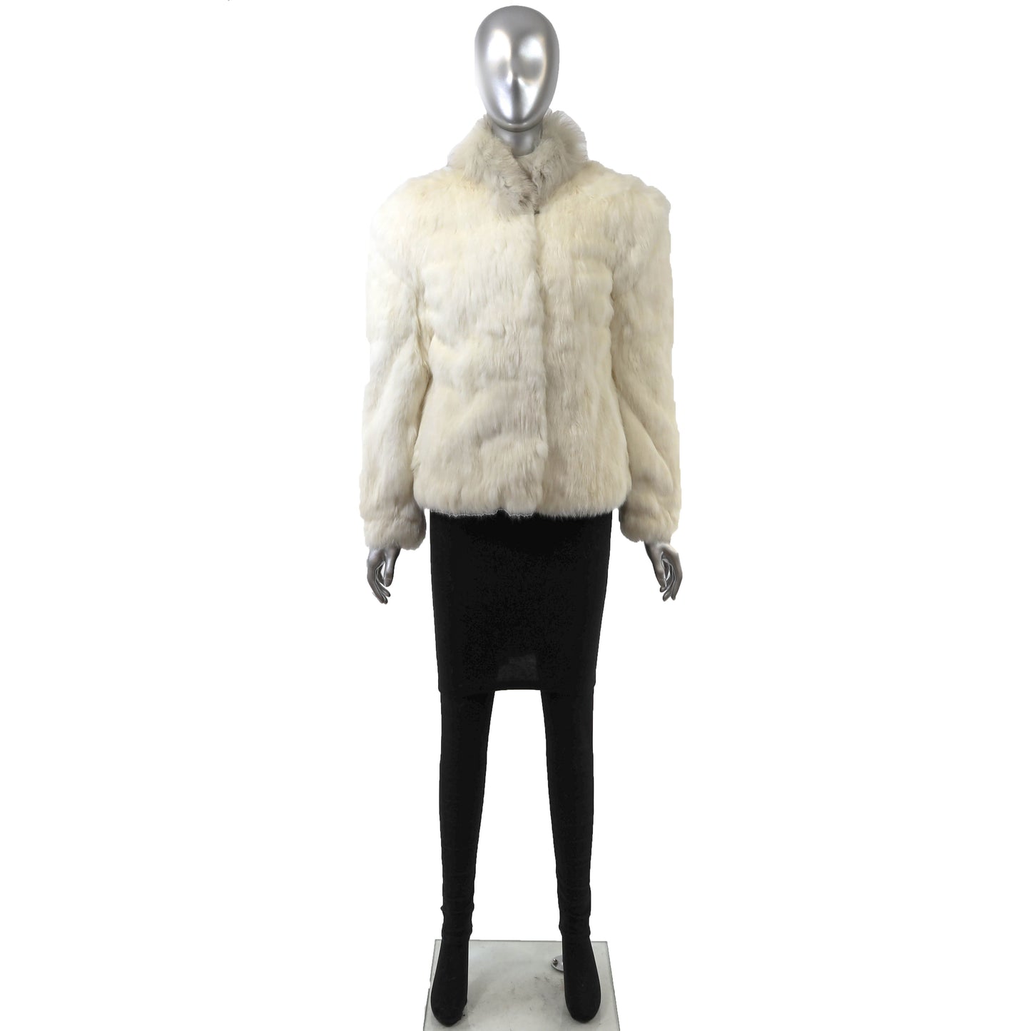 White Rabbit Jacket with Fox Collar- Size M