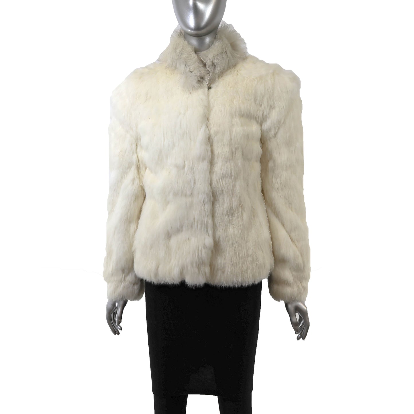 White Rabbit Jacket with Fox Collar- Size M