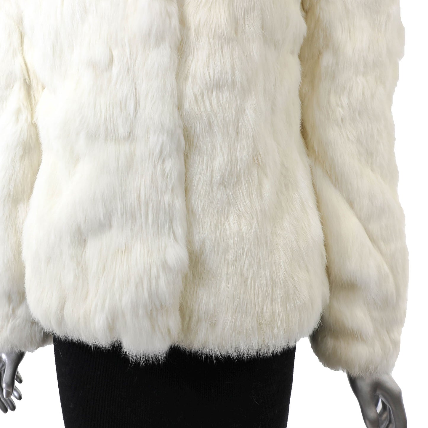 White Rabbit Jacket with Fox Collar- Size M