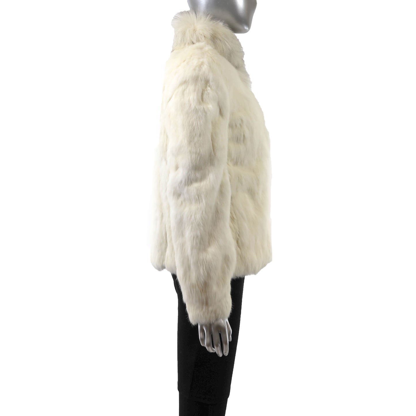 White Rabbit Jacket with Fox Collar- Size M