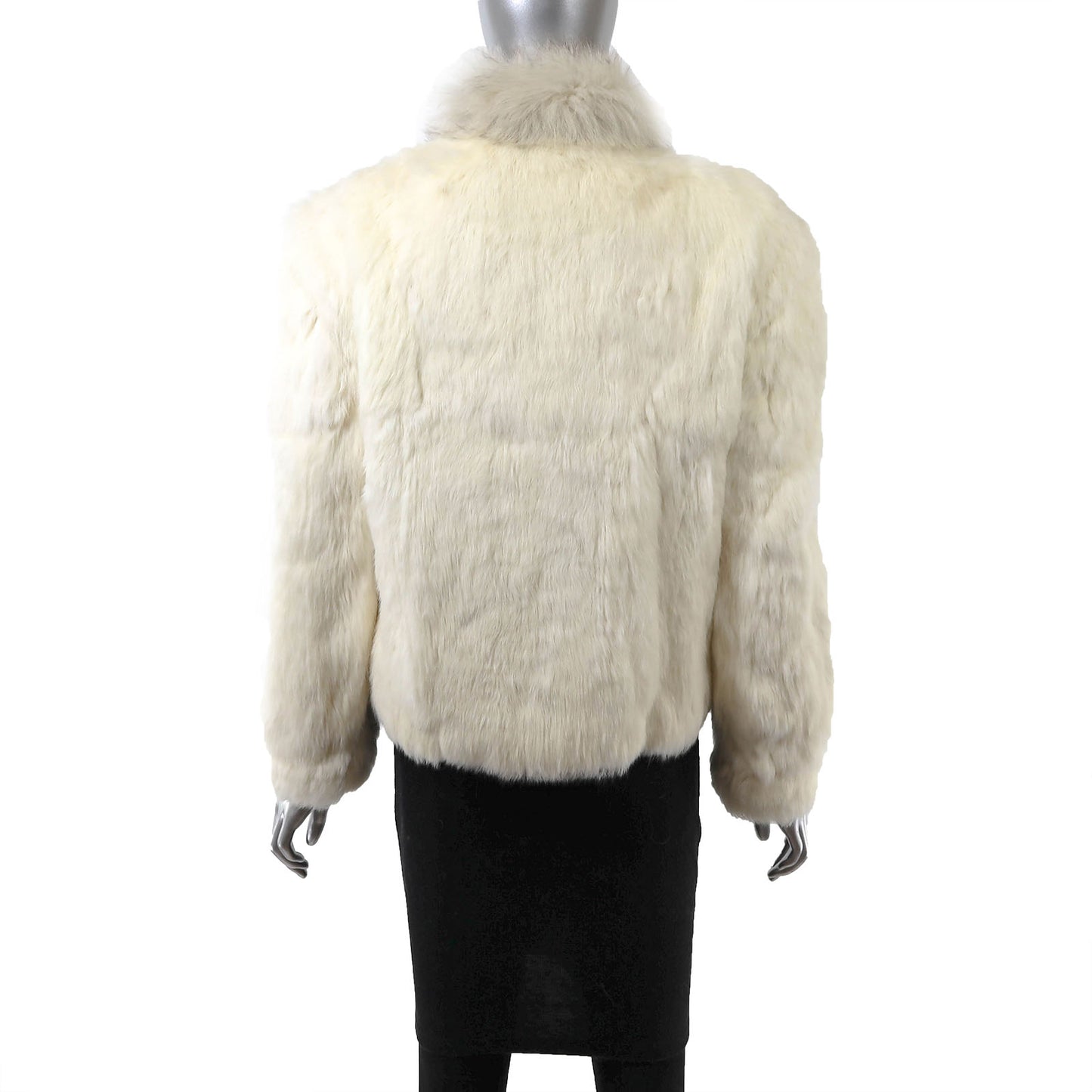 White Rabbit Jacket with Fox Collar- Size M